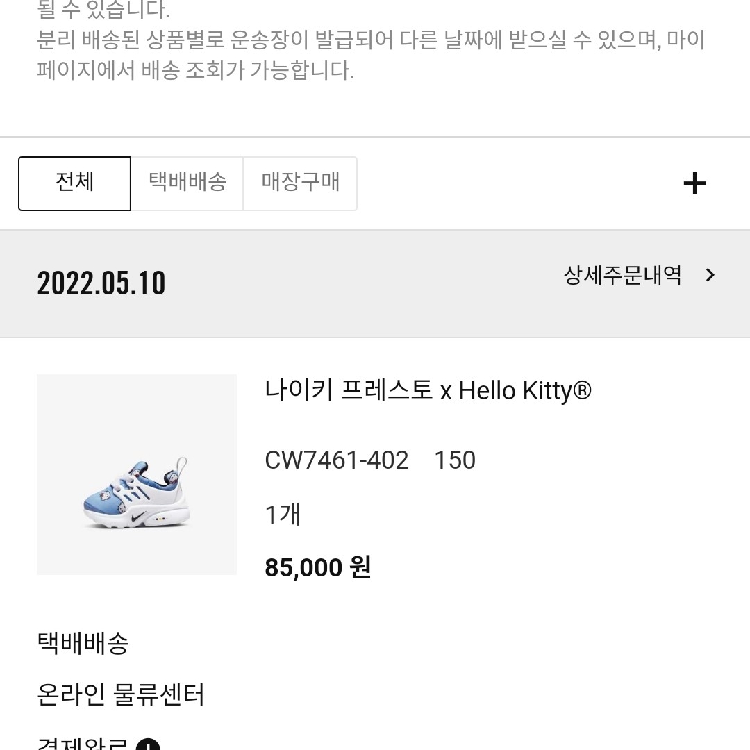 (TD) Nike x Hello Kitty Air Presto University Blue 착용 스타일