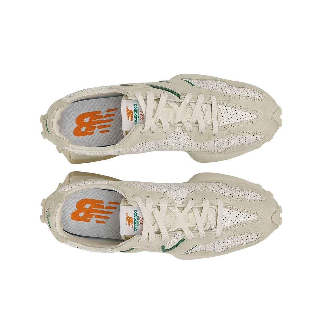 뉴발란스 x 카사블랑카 327 아이디얼리스트 오프 화이트 그린(New Balance x Casablanca 327 Idealist Off White Green) - 3