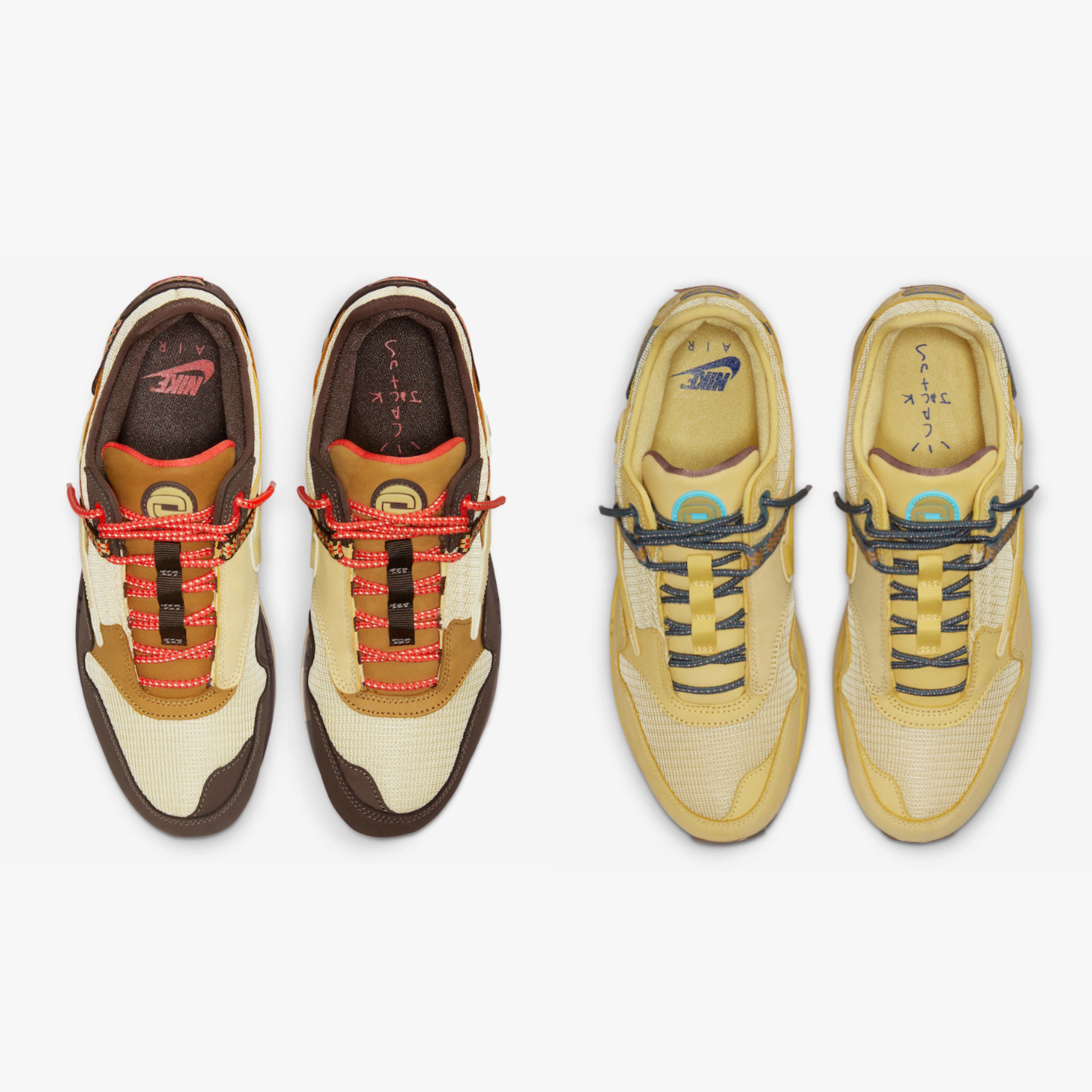 Nike x Travis Scott Air Max 1 Cact.us Gold, Nike x Travis Scott Air Max 1 Cact.us Brown 착용 스타일 - 4