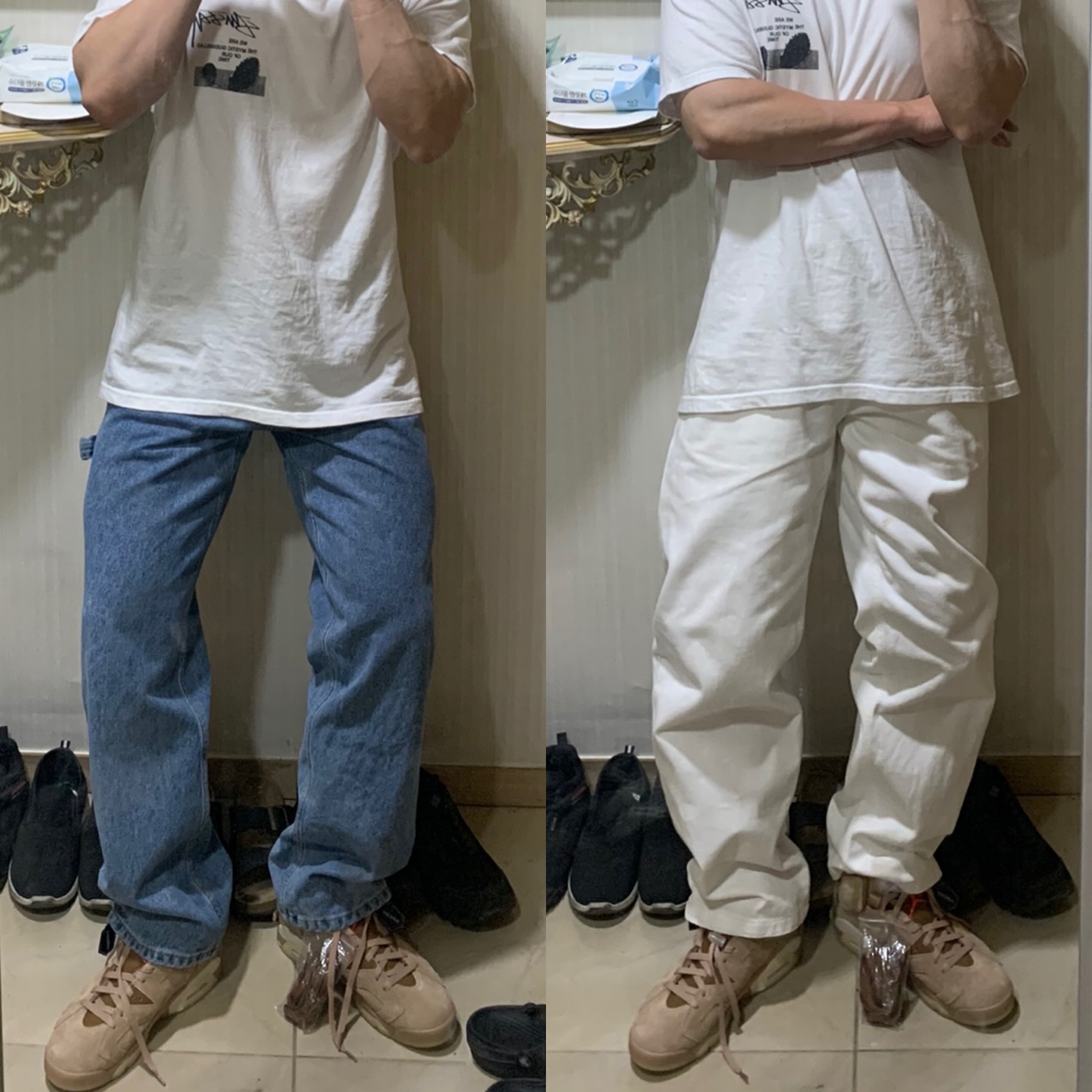 Jordan 6 x Travis Scott Retro SP British Khaki 착용 스타일