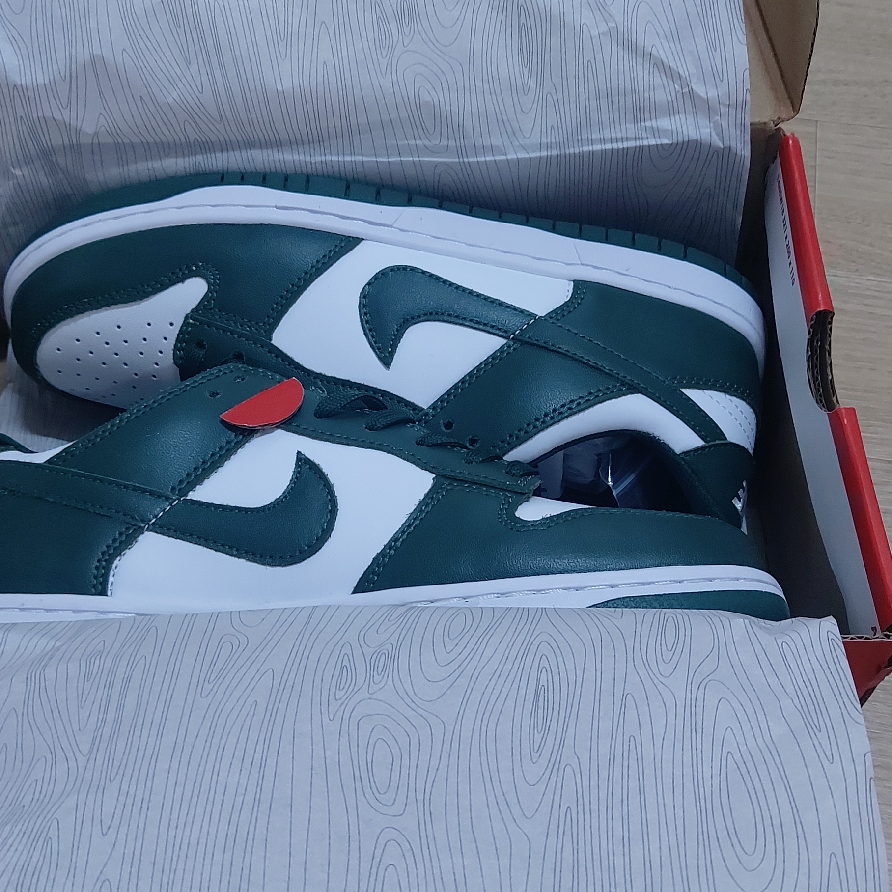 Nike Dunk Low Retro Varsity Green 착용 스타일