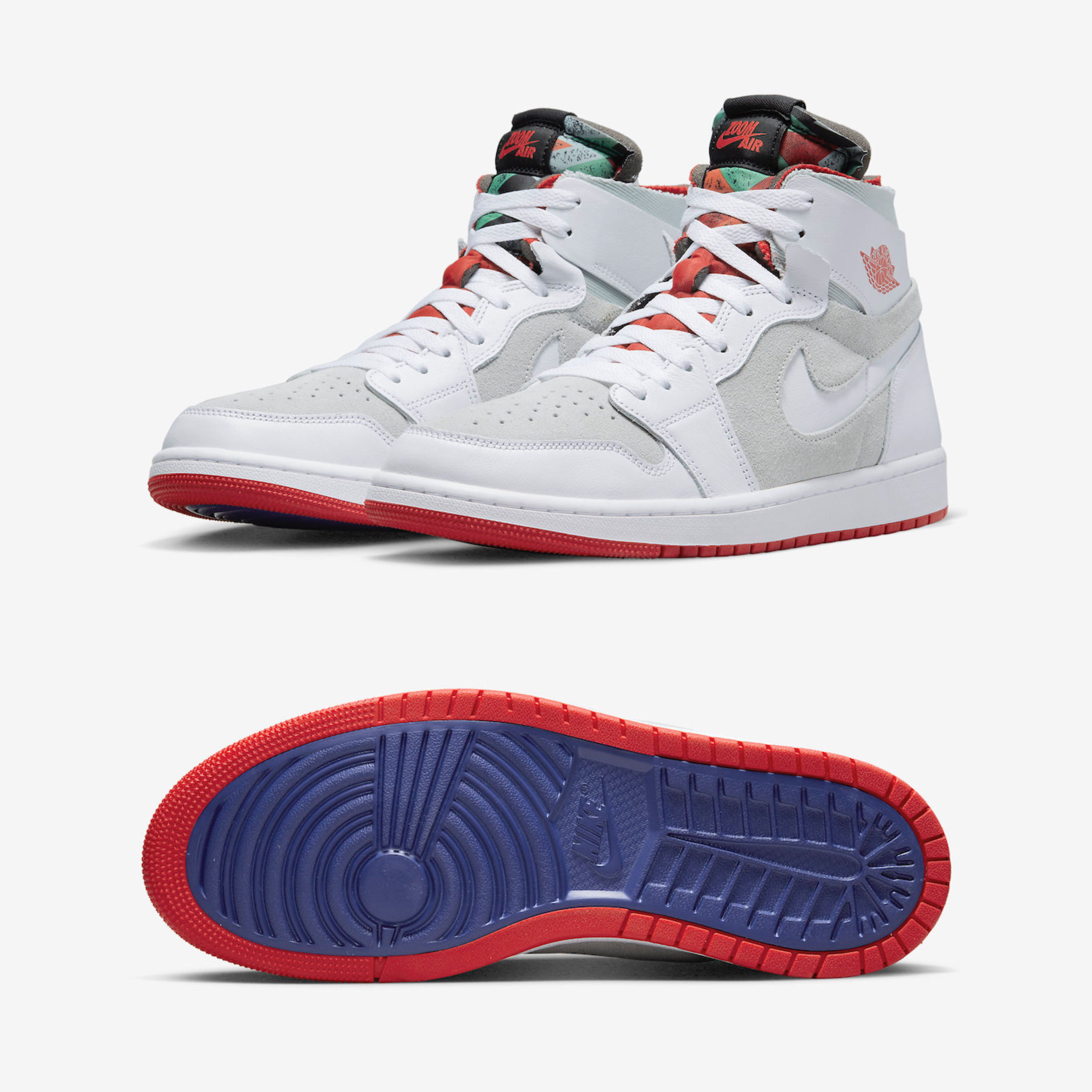 Jordan 1 Zoom Air CMFT White True Red 착용 스타일 - 2