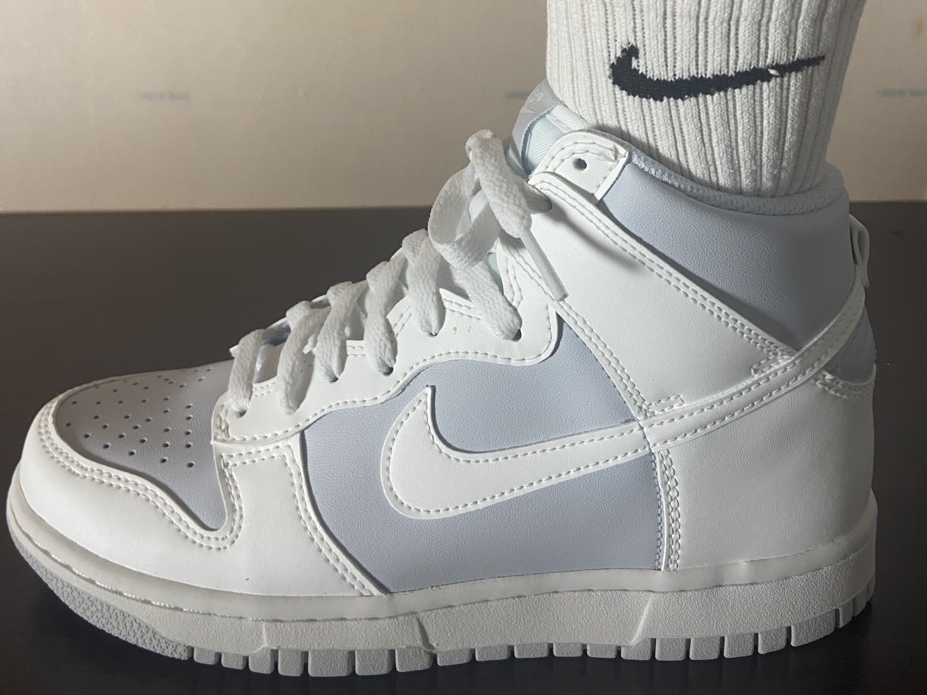 (GS) Nike Dunk High Pure Platinum 착용 스타일