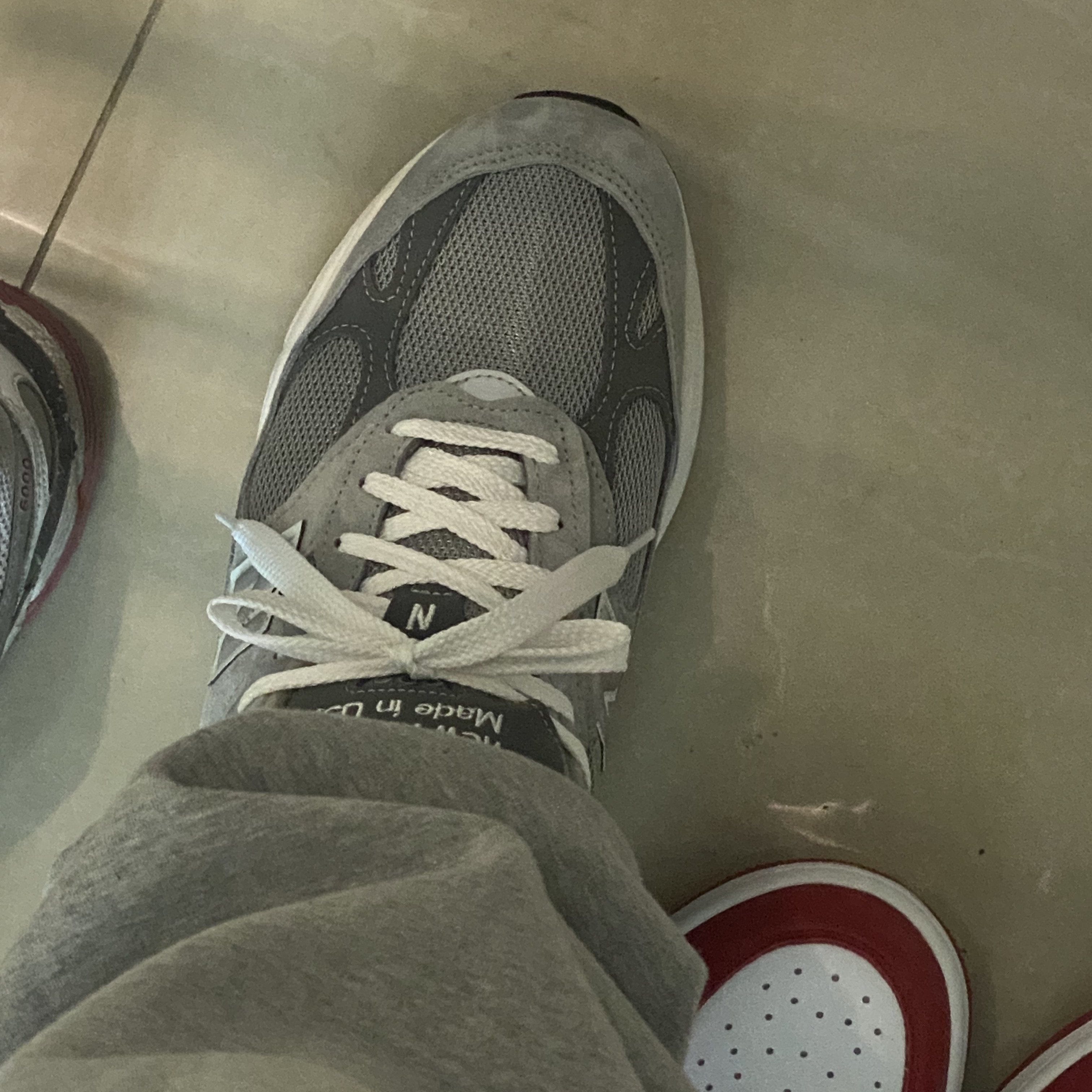 New Balance 993 Made in USA Grey - D Standard 착용 스타일