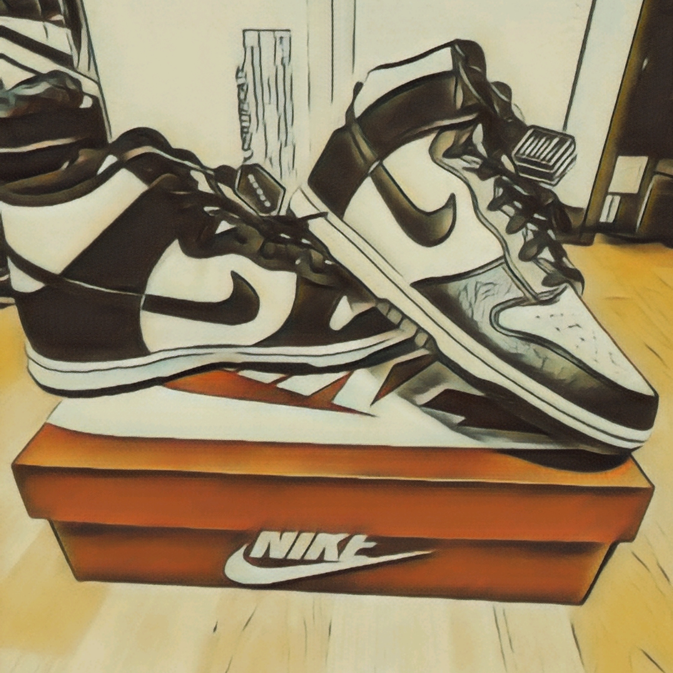 Nike Dunk High Retro Championship White 착용 스타일