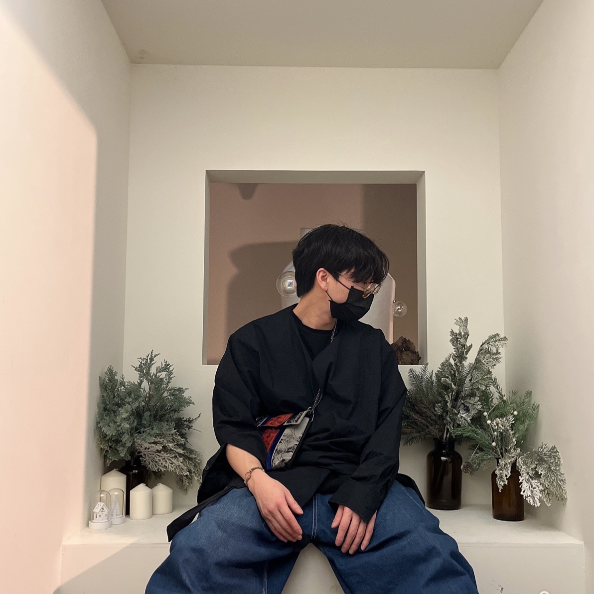 Maison Margiela Tabi Low Black 착용 스타일 - 3
