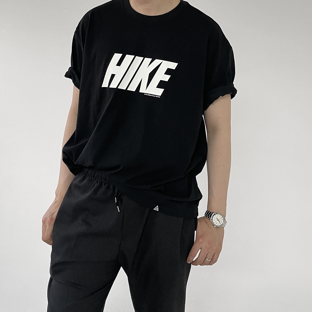 Nike ACG Hike T-Shirt Black - Asia 착용 스타일