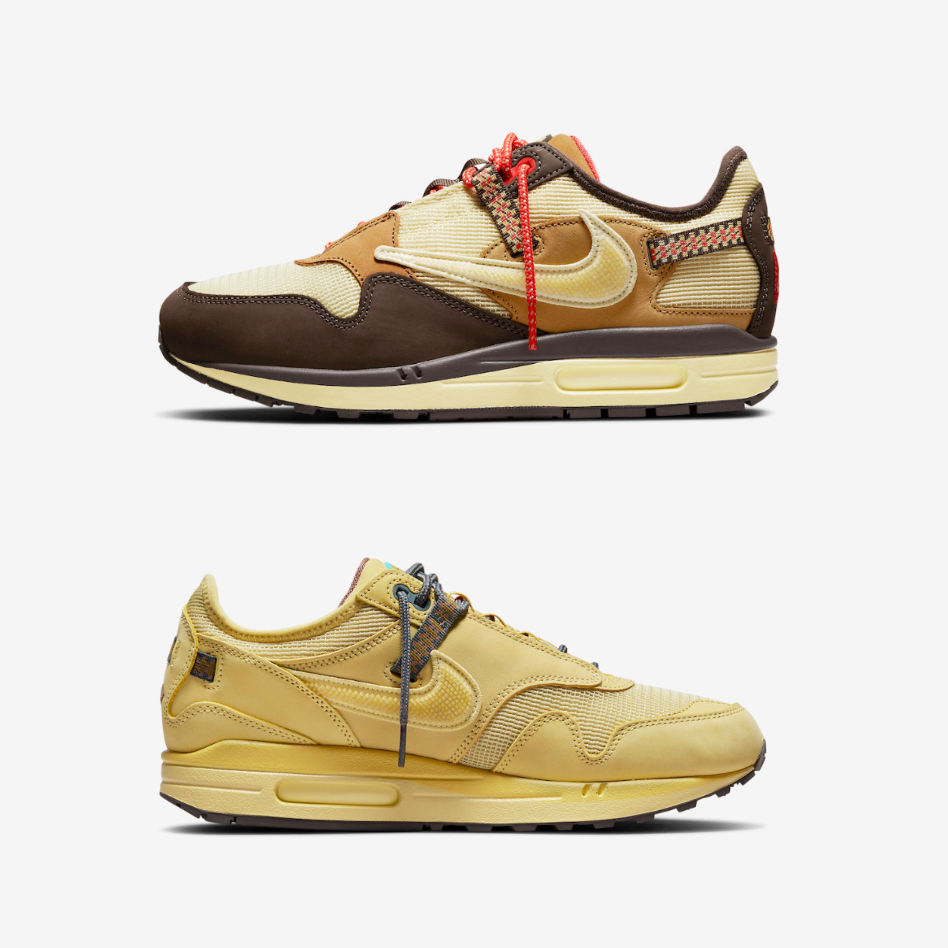 Nike x Travis Scott Air Max 1 Cact.us Gold, Nike x Travis Scott Air Max 1 Cact.us Brown 착용 스타일 - 3