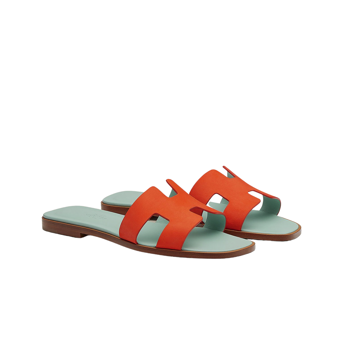 (W) 에르메스 오란 샌들 스웨이드 고트스킨 & 로즈 소르베((W) Hermes Oran Sandal Suede Goatskin & Rose Sorbet) - 2