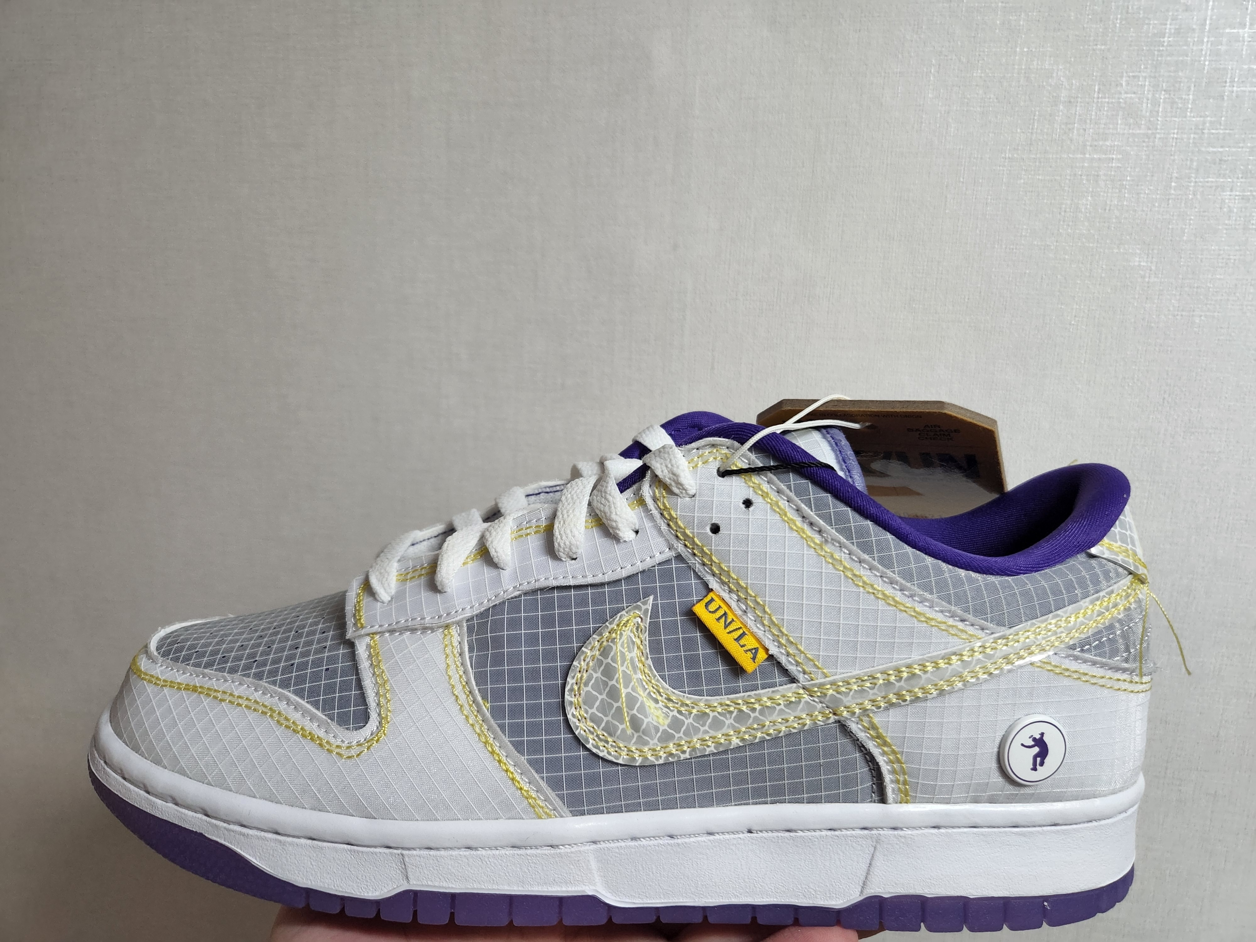 Nike x Union Dunk Low Passport Pack Court Purple White 착용 스타일 - 1