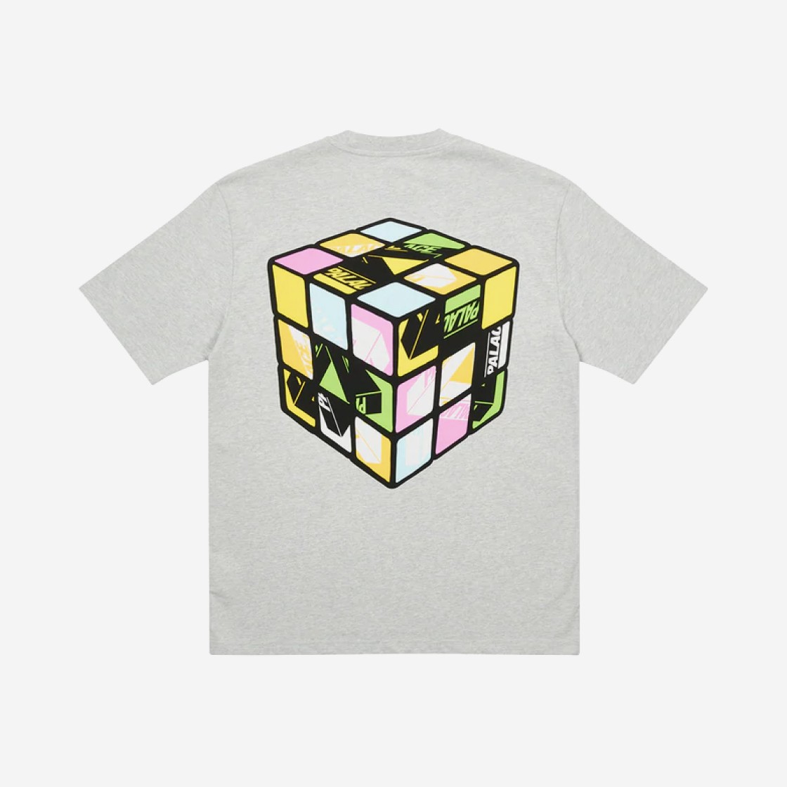 Palace Don't Be Square T-Shirt Grey Marl - 22SS 상세 이미지 1