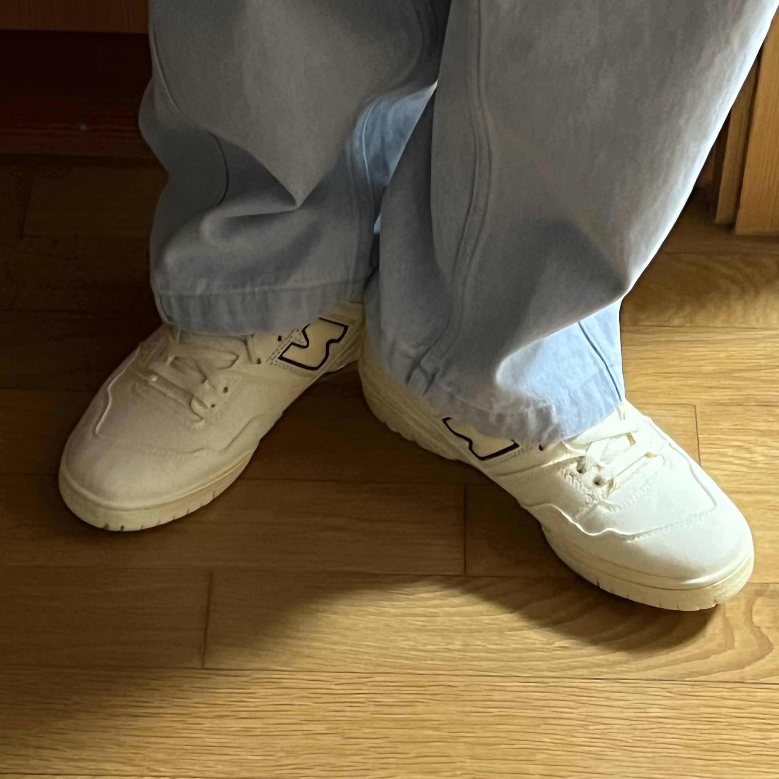 New Balance x Joe Freshgoods 550 Conversations Amongst Us Beige - D Standard, New Balance x Joe Freshgoods 550 Conversations Amongst Us Beige - 2E Wide 착용 스타일 - 3