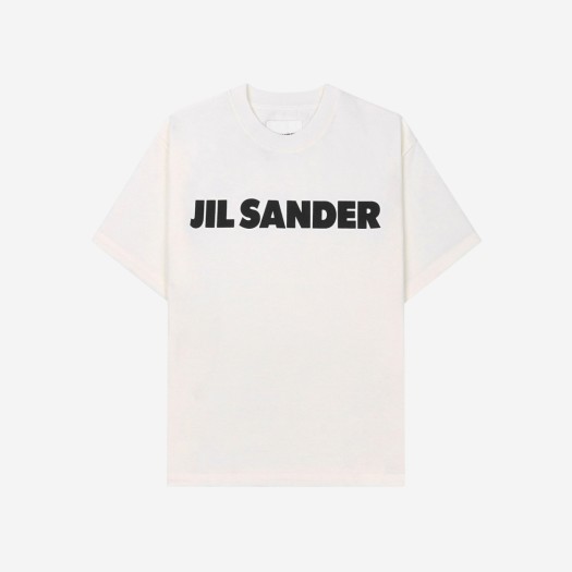 (W) 질 샌더 로고 티셔츠 내츄럴 - 22SS