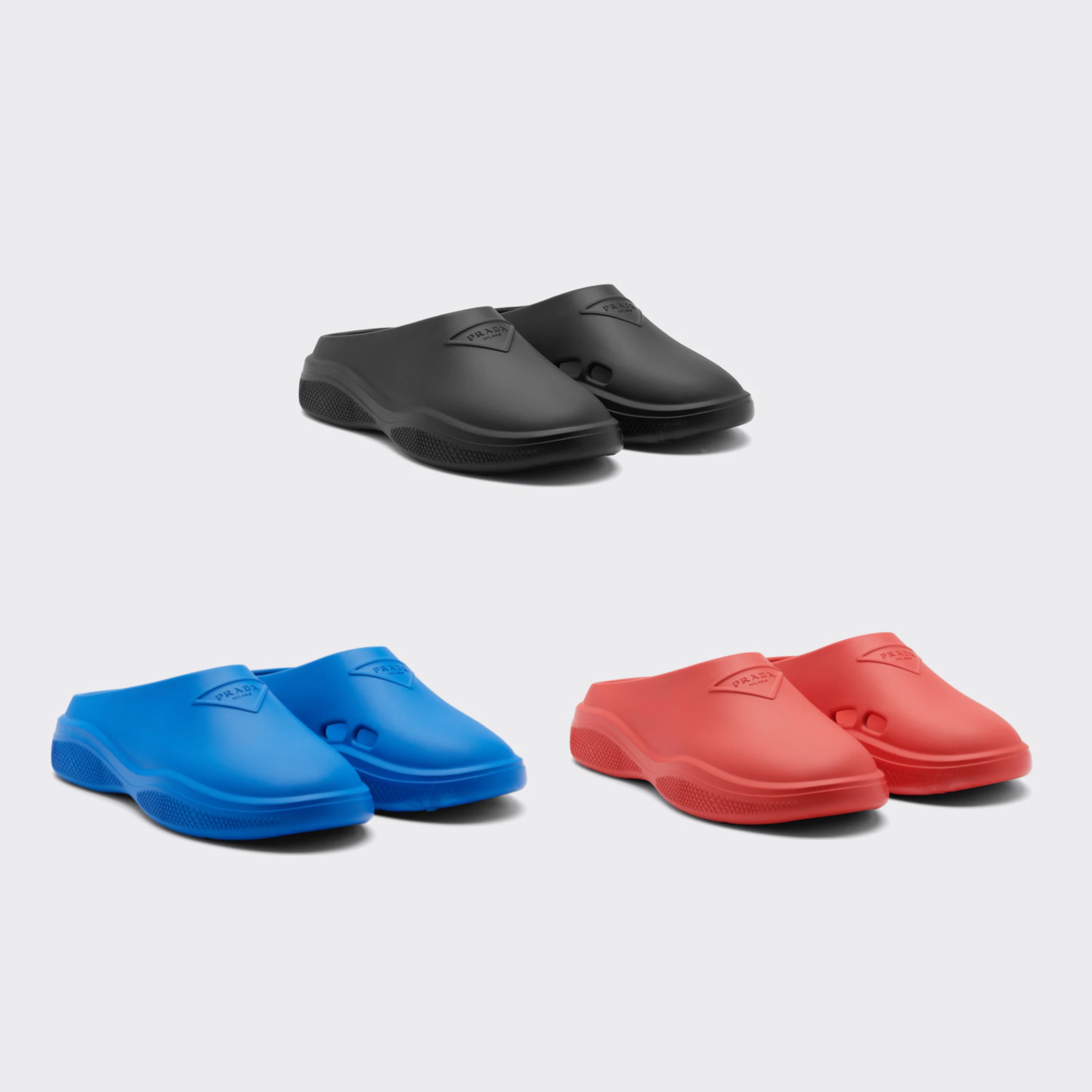 Prada Mellow Rubber Mules Black, (W) Prada Foam Rubber Mules Begonia Pink 착용 스타일 - 2