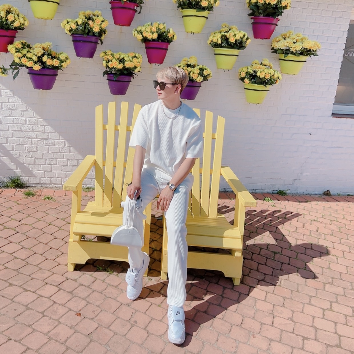 Nike x Peaceminusone Kwondo1 White 착용 스타일