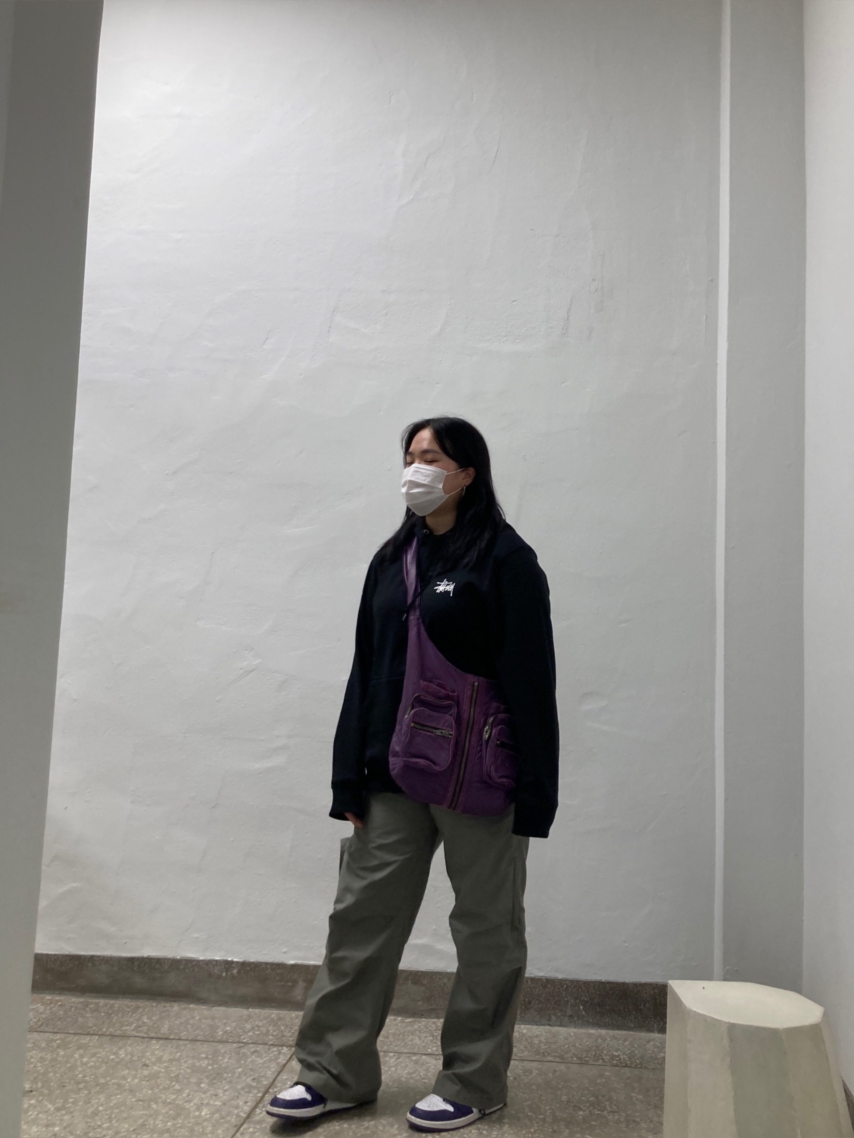 Jordan 1 Retro High OG Court Purple 2020, Stussy Basic Stussy Hoodie Black 2021 착용 스타일