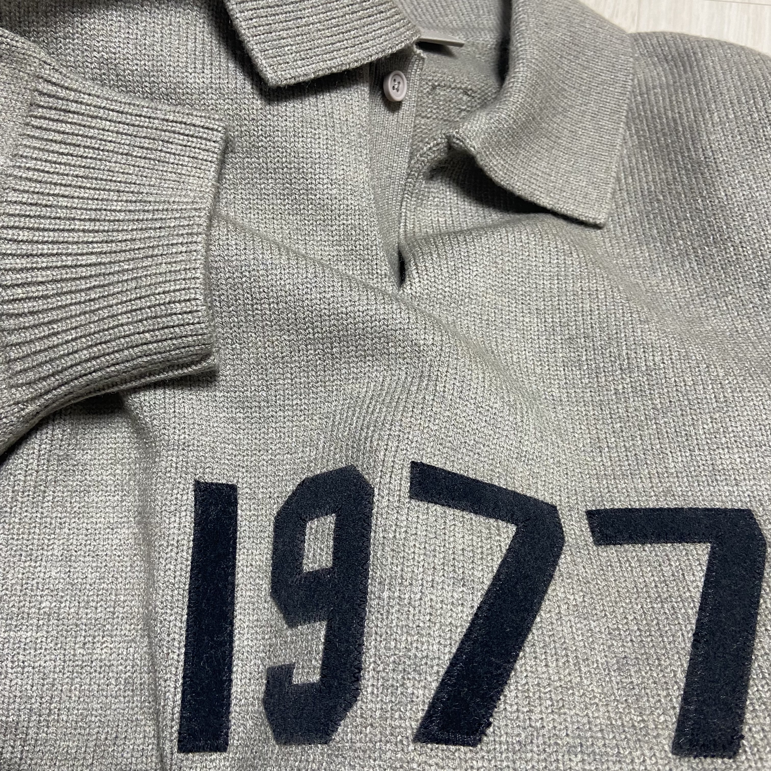 Essentials 1977 Knit Long Sleeve Polo Dark Oatmeal - 22SS 착용 스타일