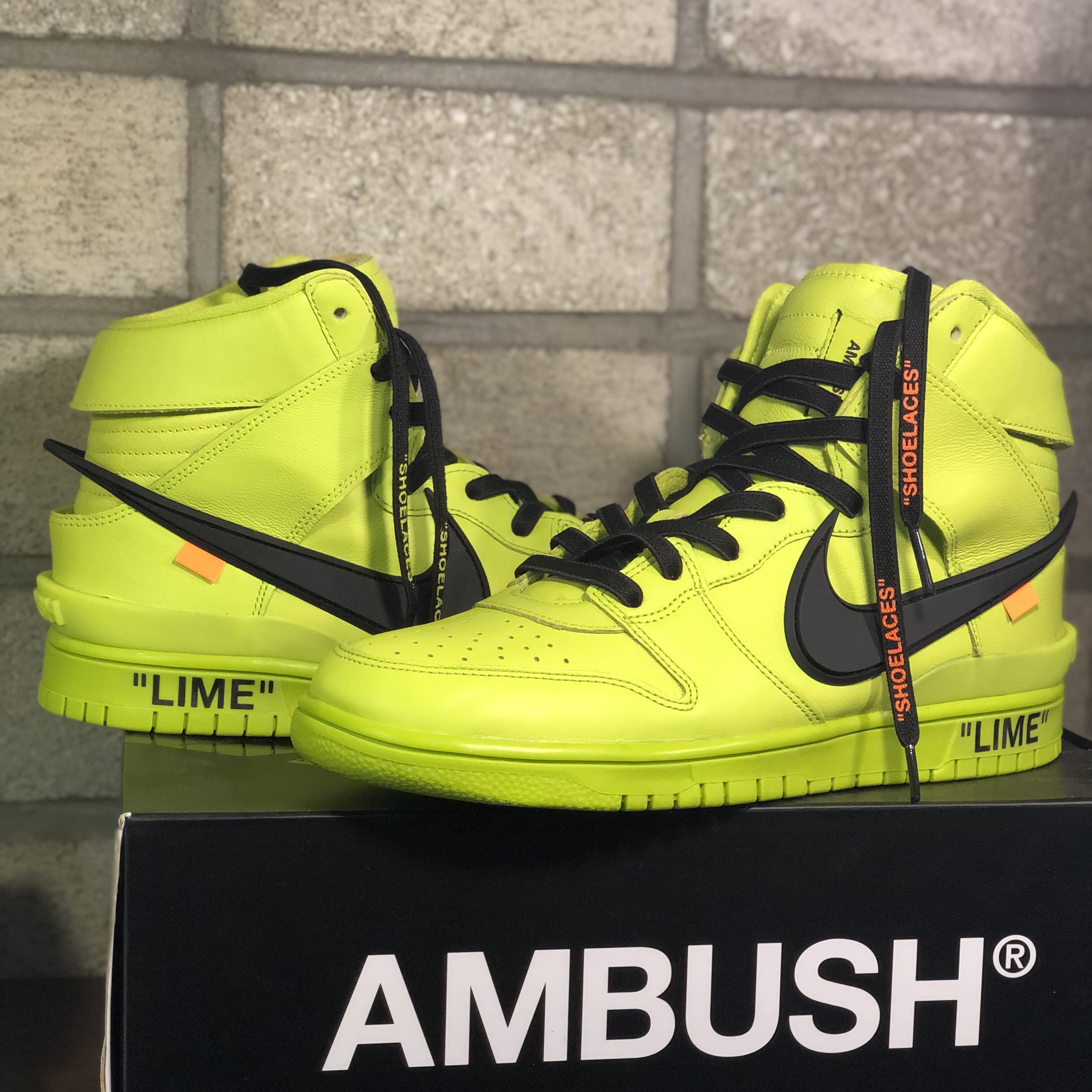 Nike x Ambush Dunk High Flash Lime 착용 스타일 - 1