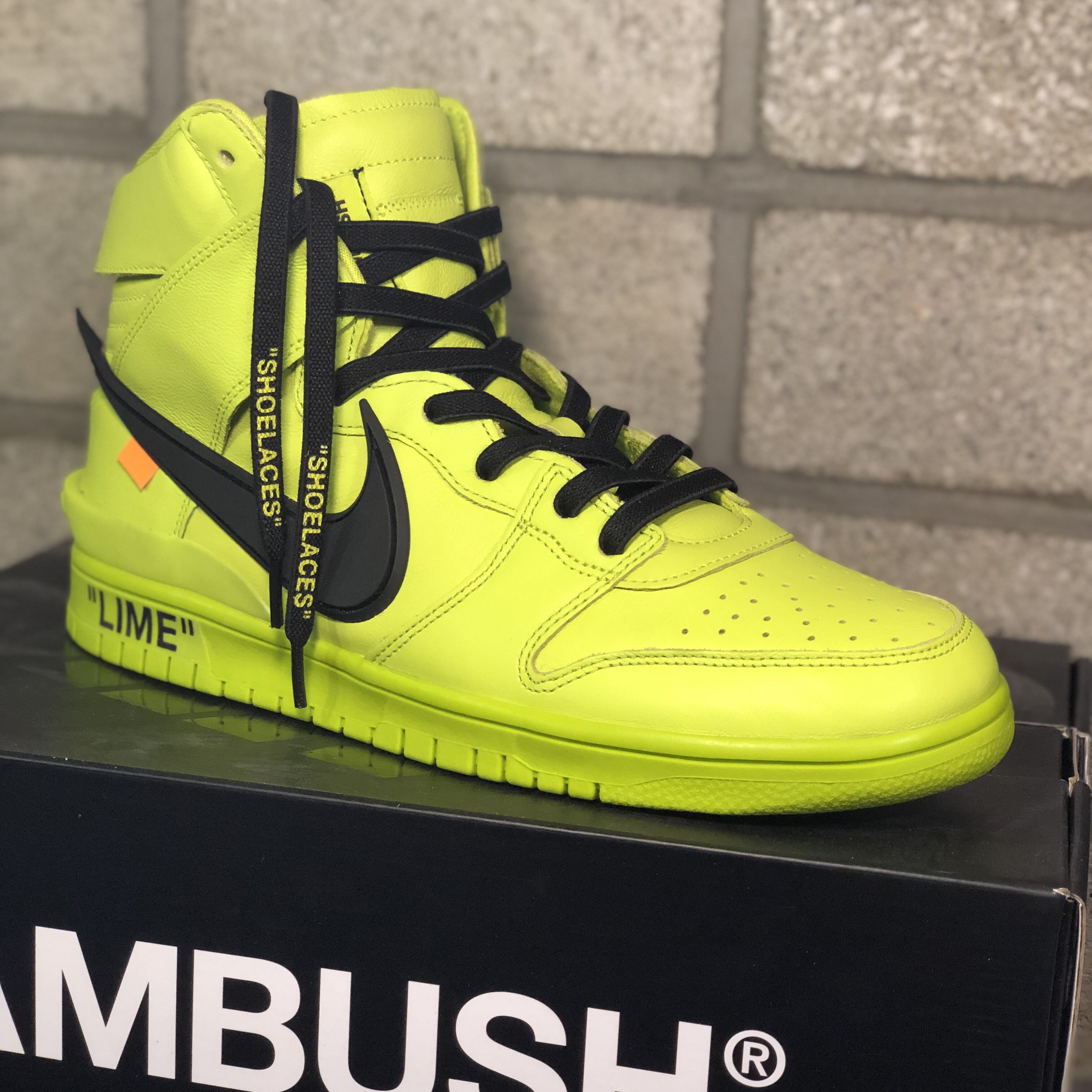 Nike x Ambush Dunk High Flash Lime 착용 스타일 - 3