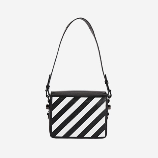 Off-White Diagonal Stripe Flap Bag Black