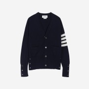 Thom Browne Cashmere 4-Bar Cardigan Navy