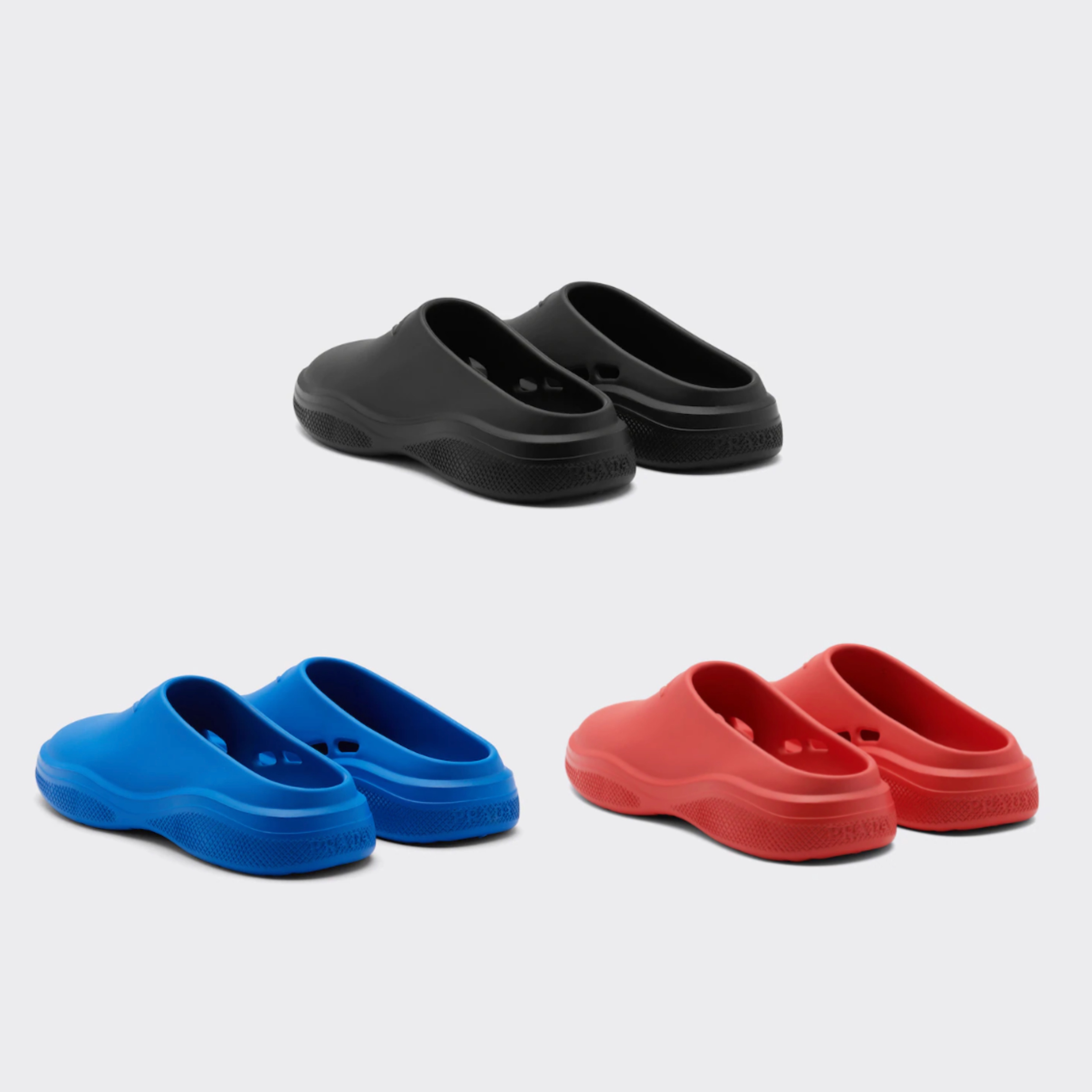 Prada Mellow Rubber Mules Black, (W) Prada Foam Rubber Mules Begonia Pink 착용 스타일 - 4
