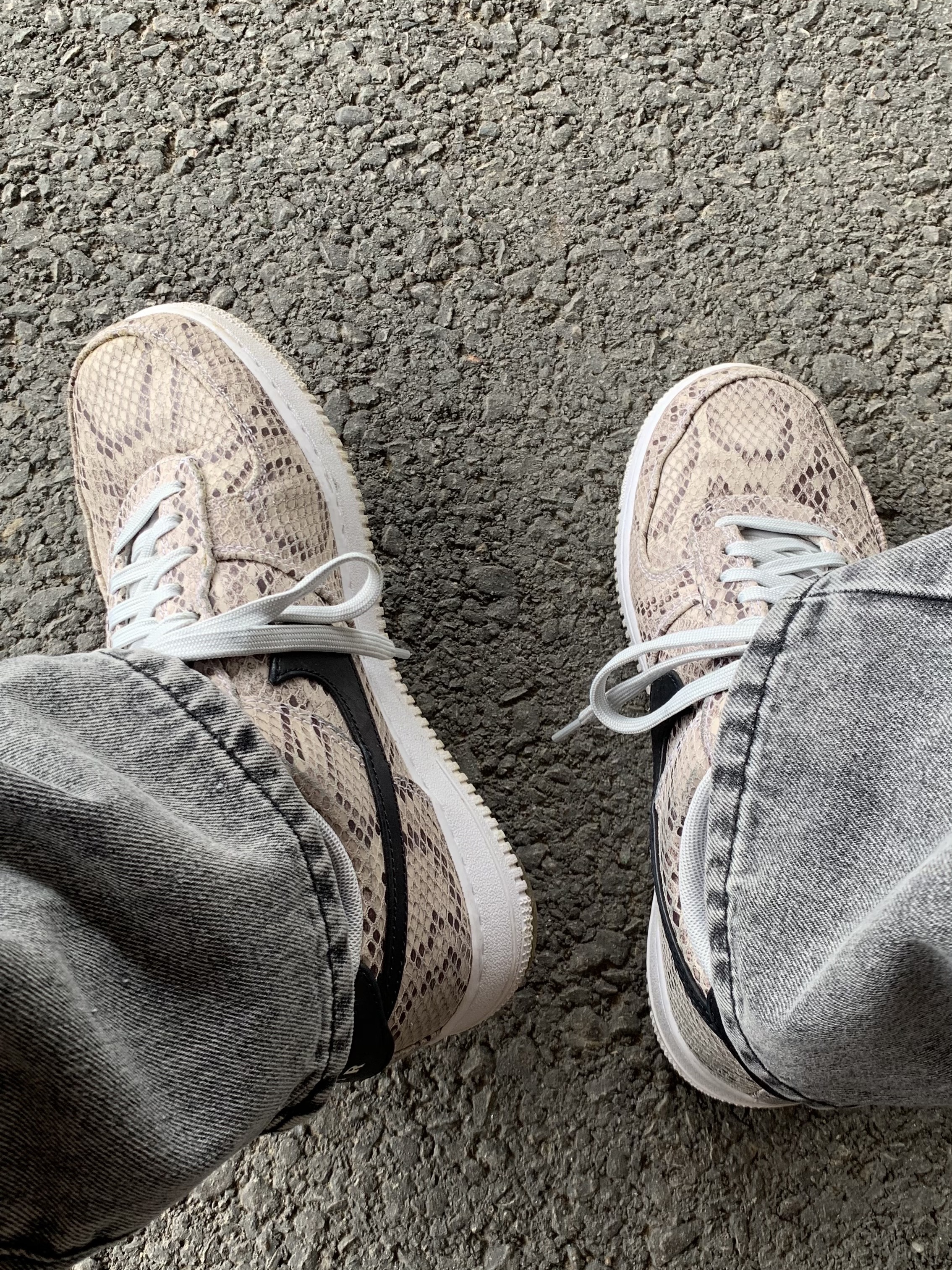 Nike Air Force 1 Low Snakeskin 2019 착용 스타일