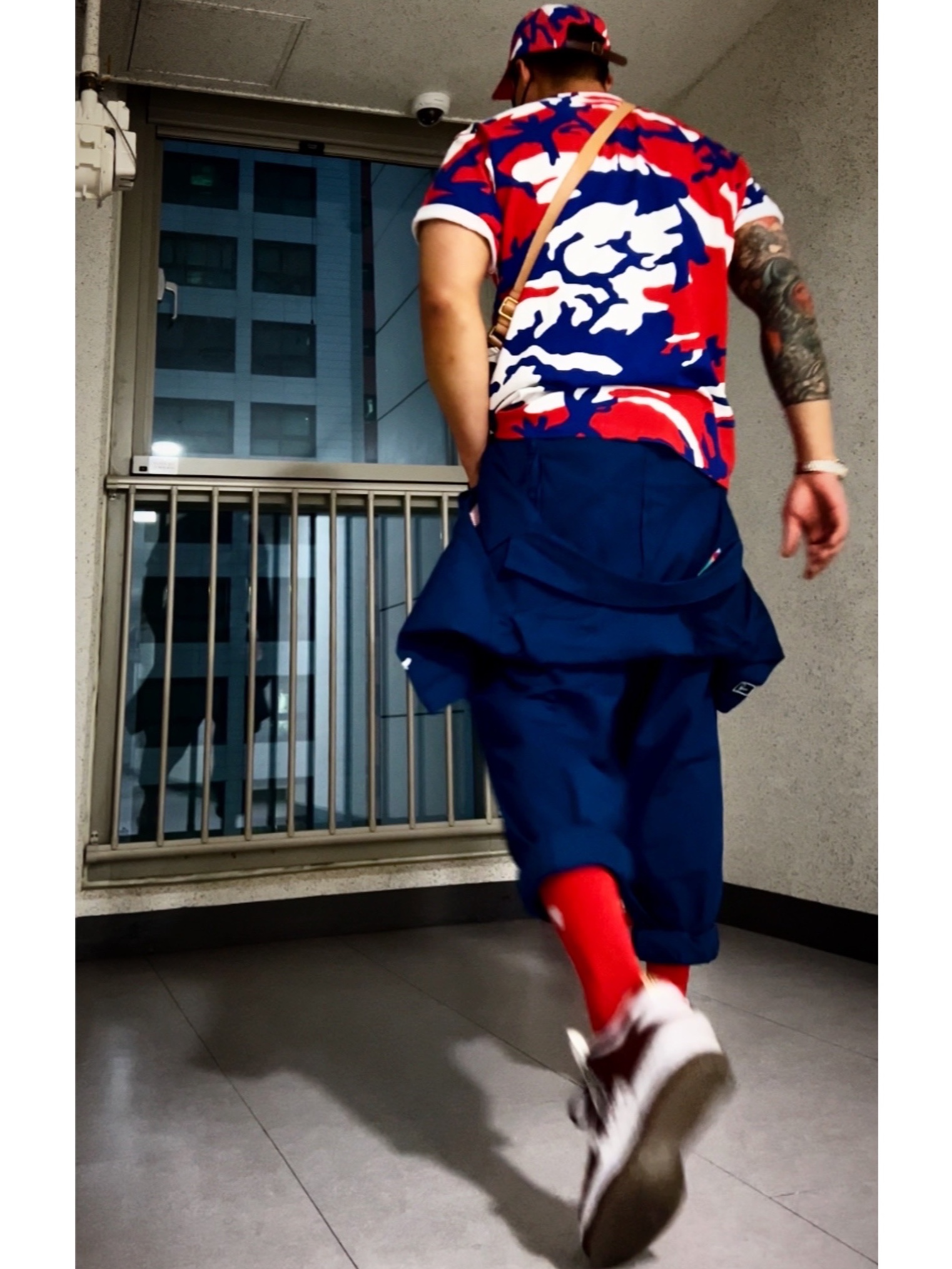 Supreme Washed Chino Twill Camp Cap Red Camo - 22SS, Nike x Parra SB Team USA Coveralls Brave Blue - US/EU 착용 스타일 - 1