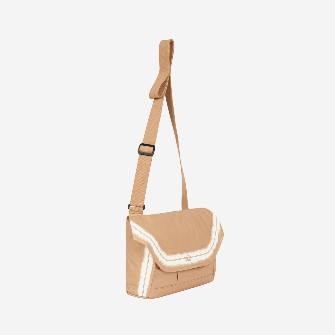 Supreme x Stone Island Stripe Messenger Bag Tan 22SS - | eBay
