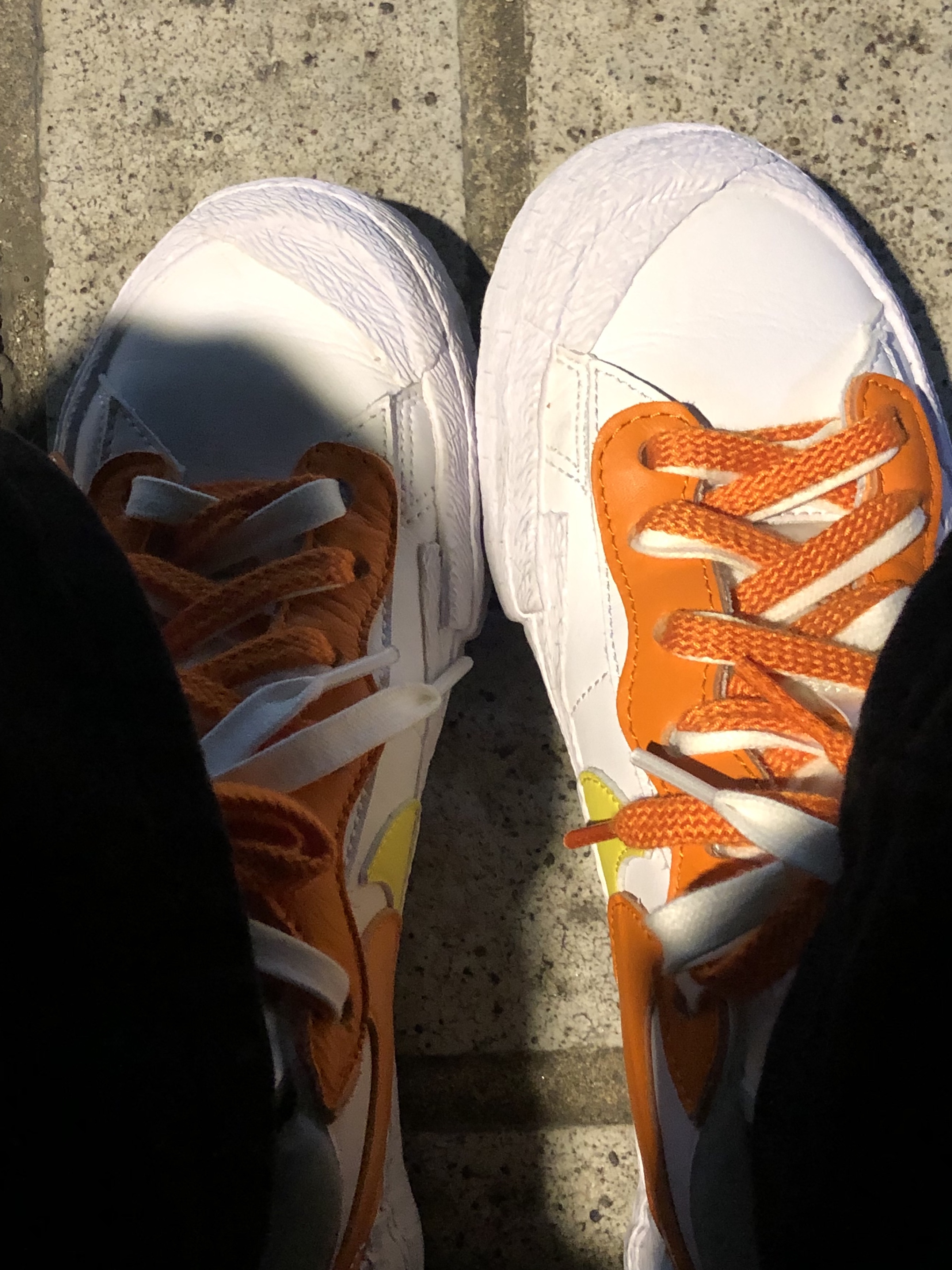 Nike x Sacai Blazer Low Magma Orange 착용 스타일