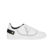 (W) Valentino Vlogo Backnet Leather Sneakers White Black 2020