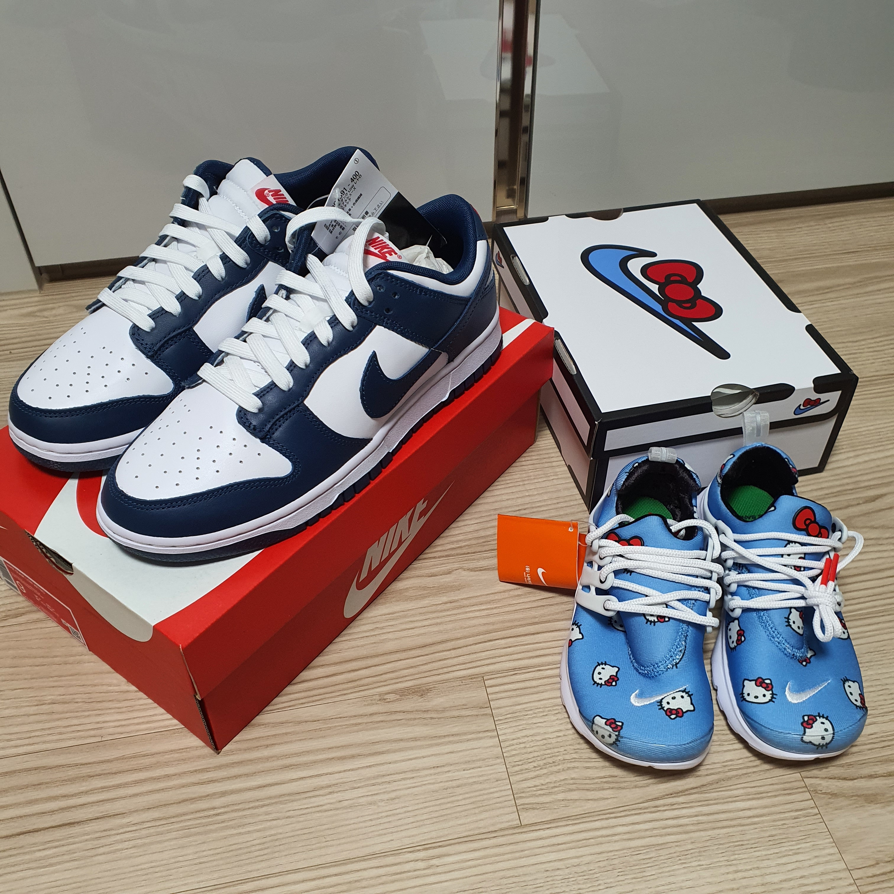 (PS) Nike x Hello Kitty Air Presto University Blue, Nike Dunk Low Retro Valerian Blue 착용 스타일 - 1