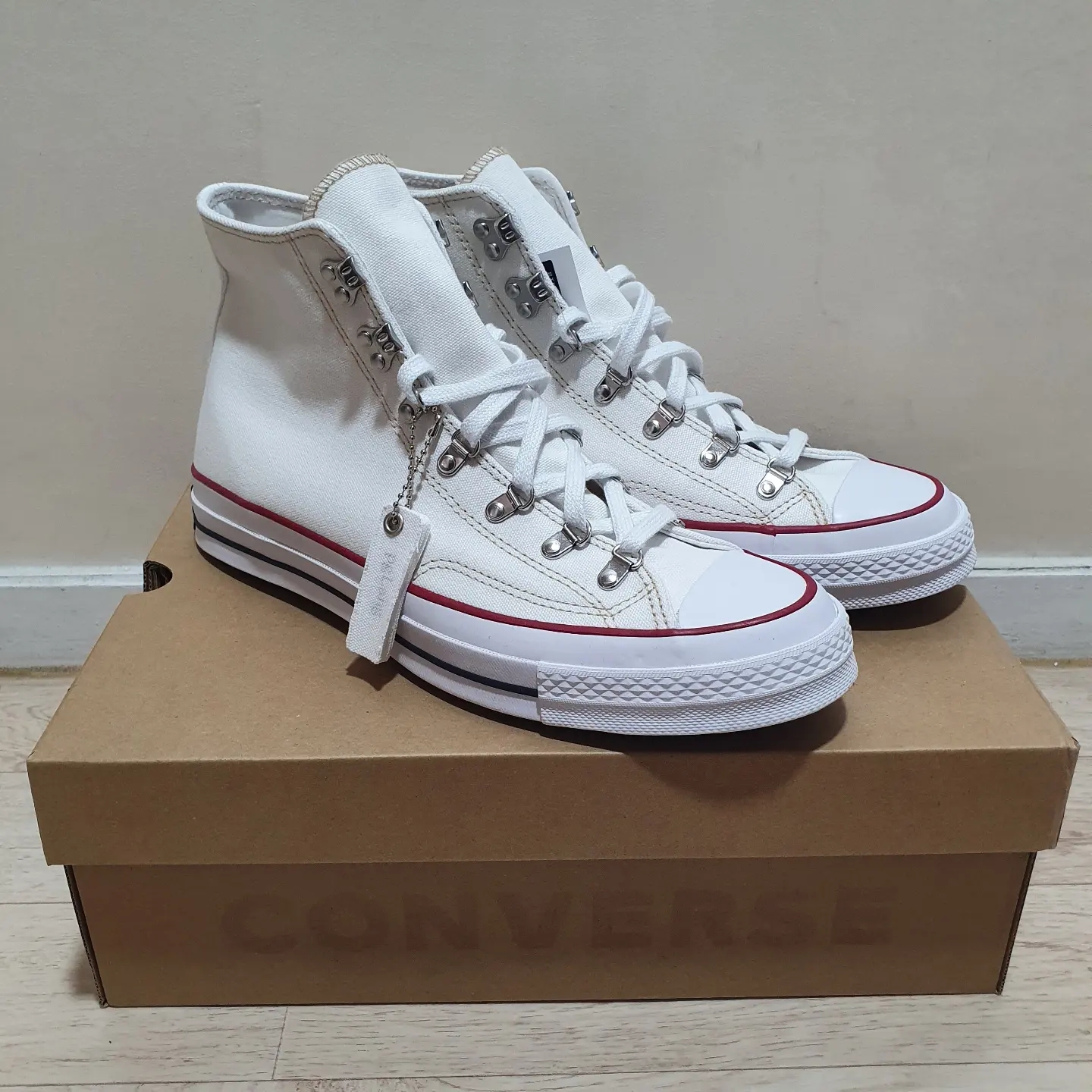 Converse x Pglang Chuck 70 High White 착용 스타일