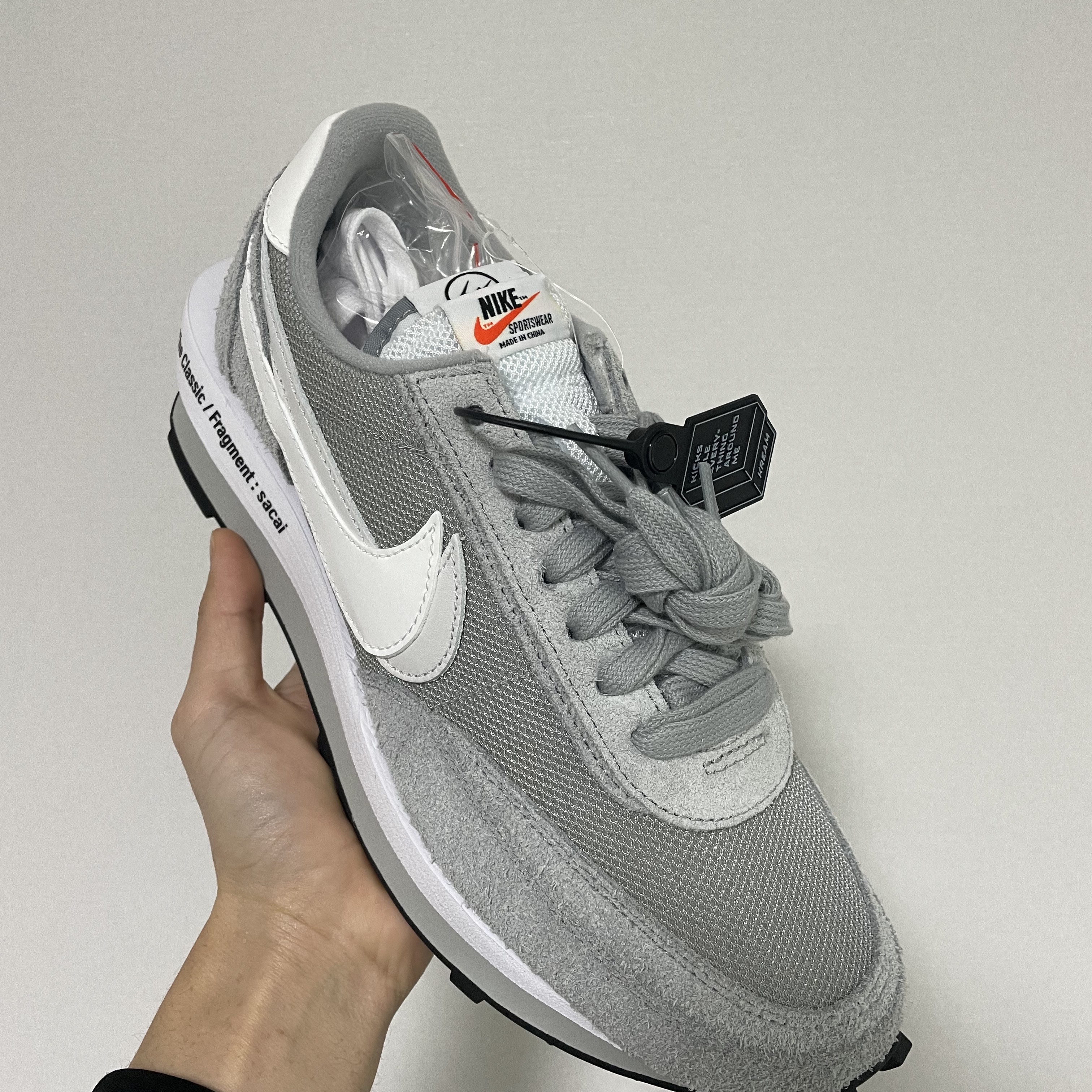 Nike x Sacai x Fragment LDWaffle Light Smoke Grey 착용 스타일