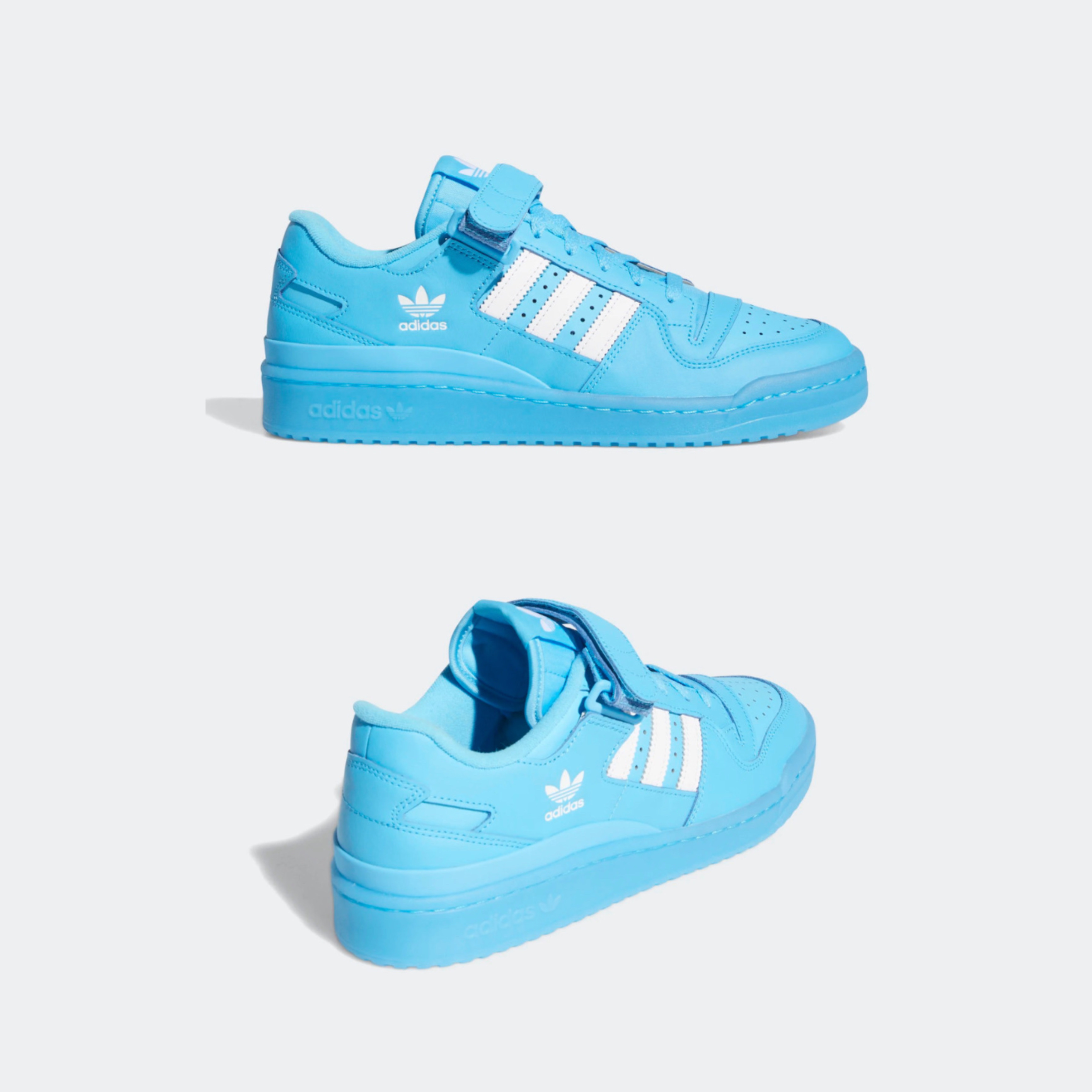 Adidas Forum Low White Royal Blue, Adidas OG Forum 84 Low Blue Thread 착용 스타일 - 3