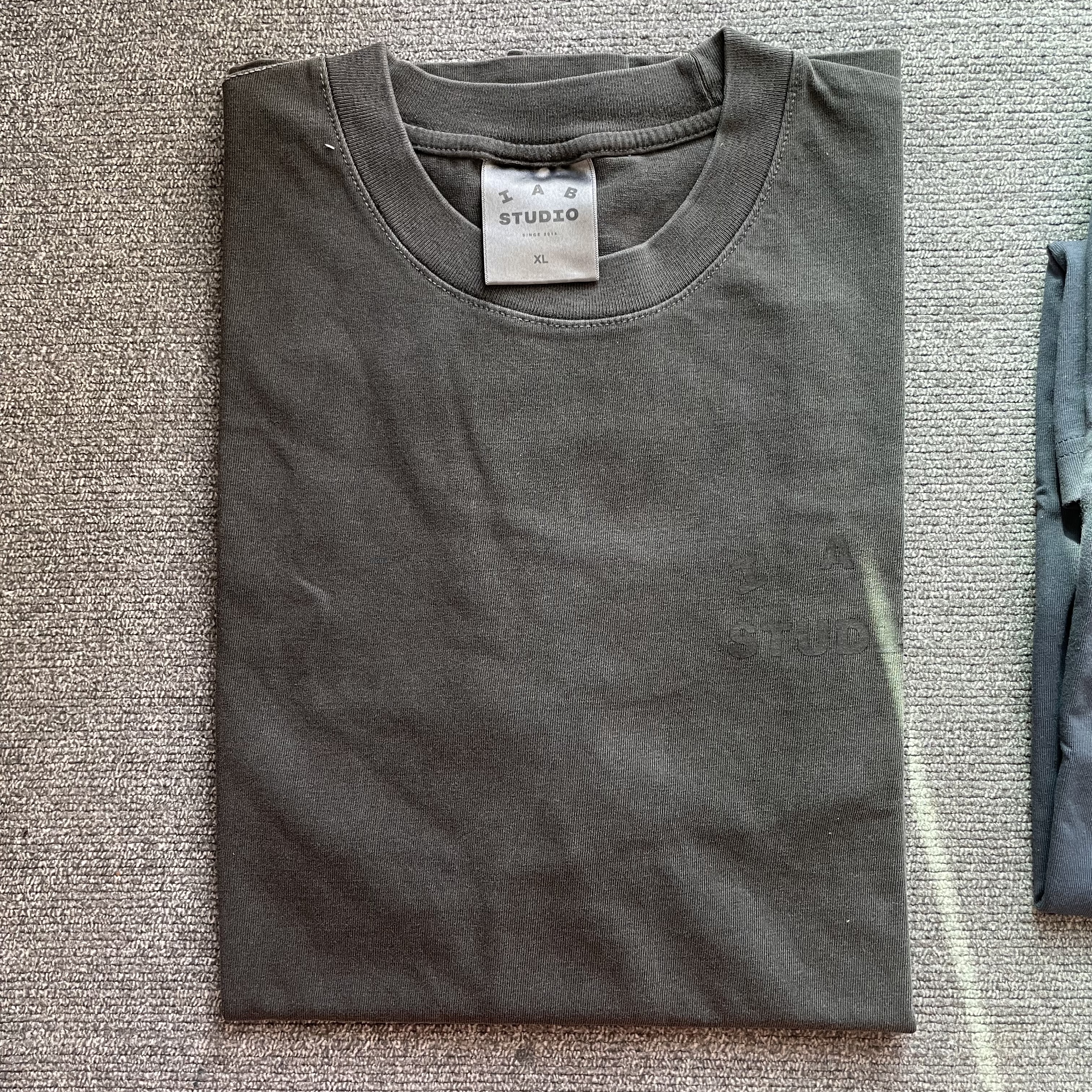 Essentials T-Shirt Desert Taupe - 22SS, IAB Studio Pigment T-Shirt Black 착용 스타일 - 3