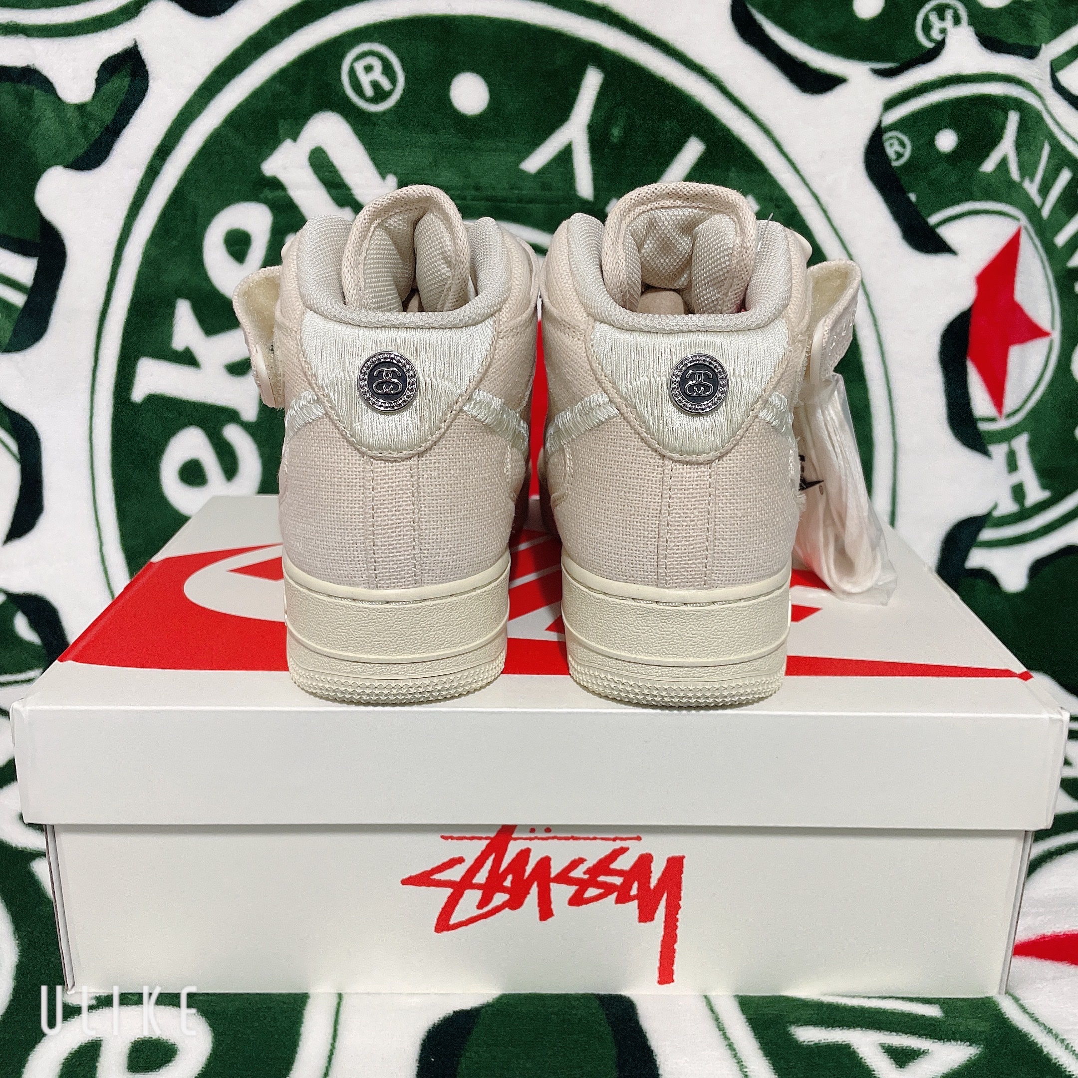 Nike x Stussy Air Force 1 '07 Mid SP Fossil 착용 스타일 - 4
