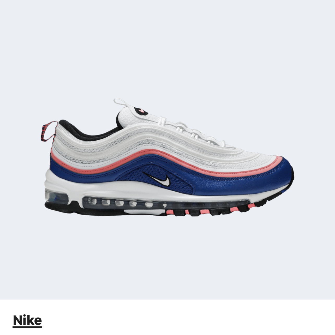 Nike Air Max 97 White Game Royal 착용 스타일 - 1