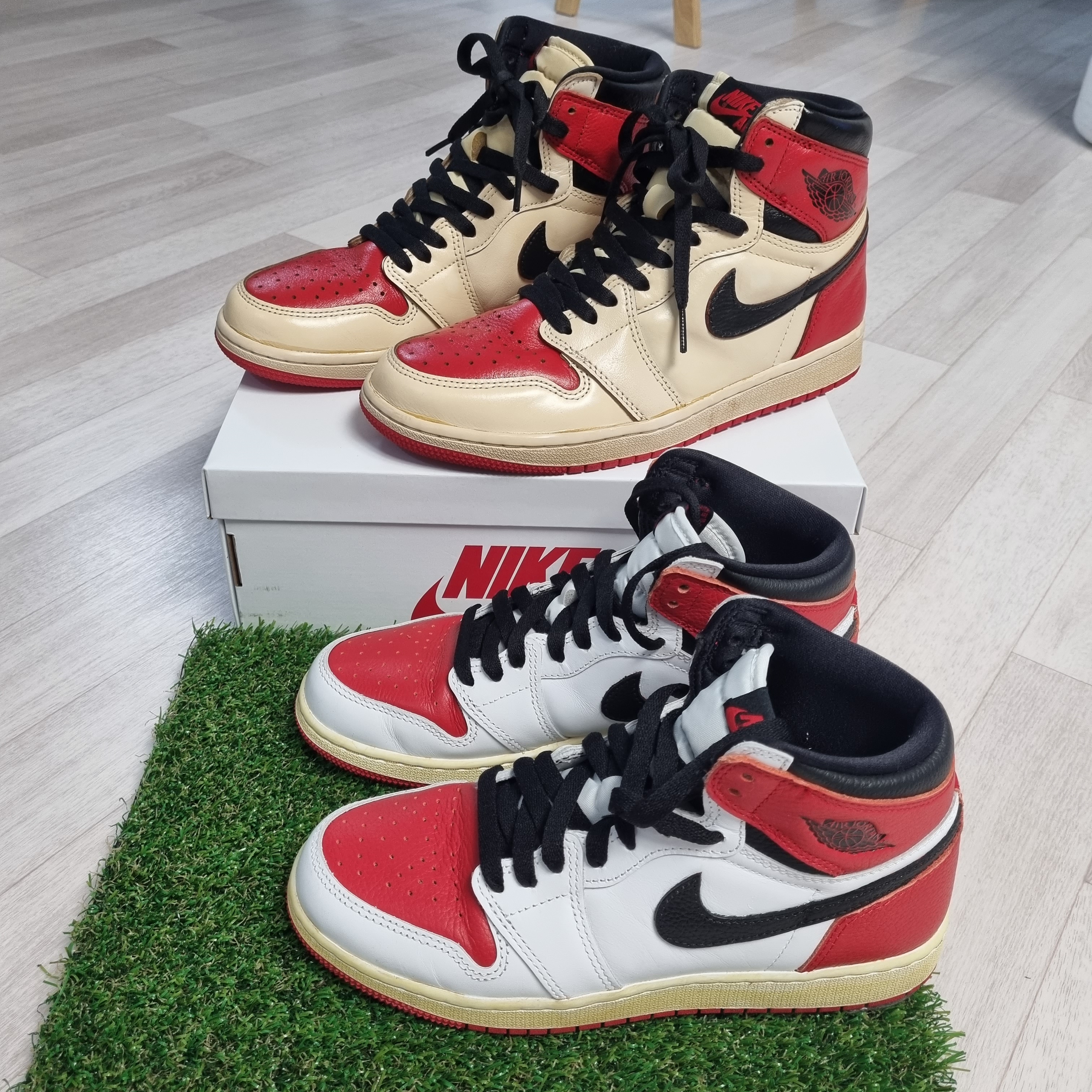 Jordan 1 Retro High OG Heritage, (GS) Jordan 1 Retro High OG Heritage 착용 스타일 - 2