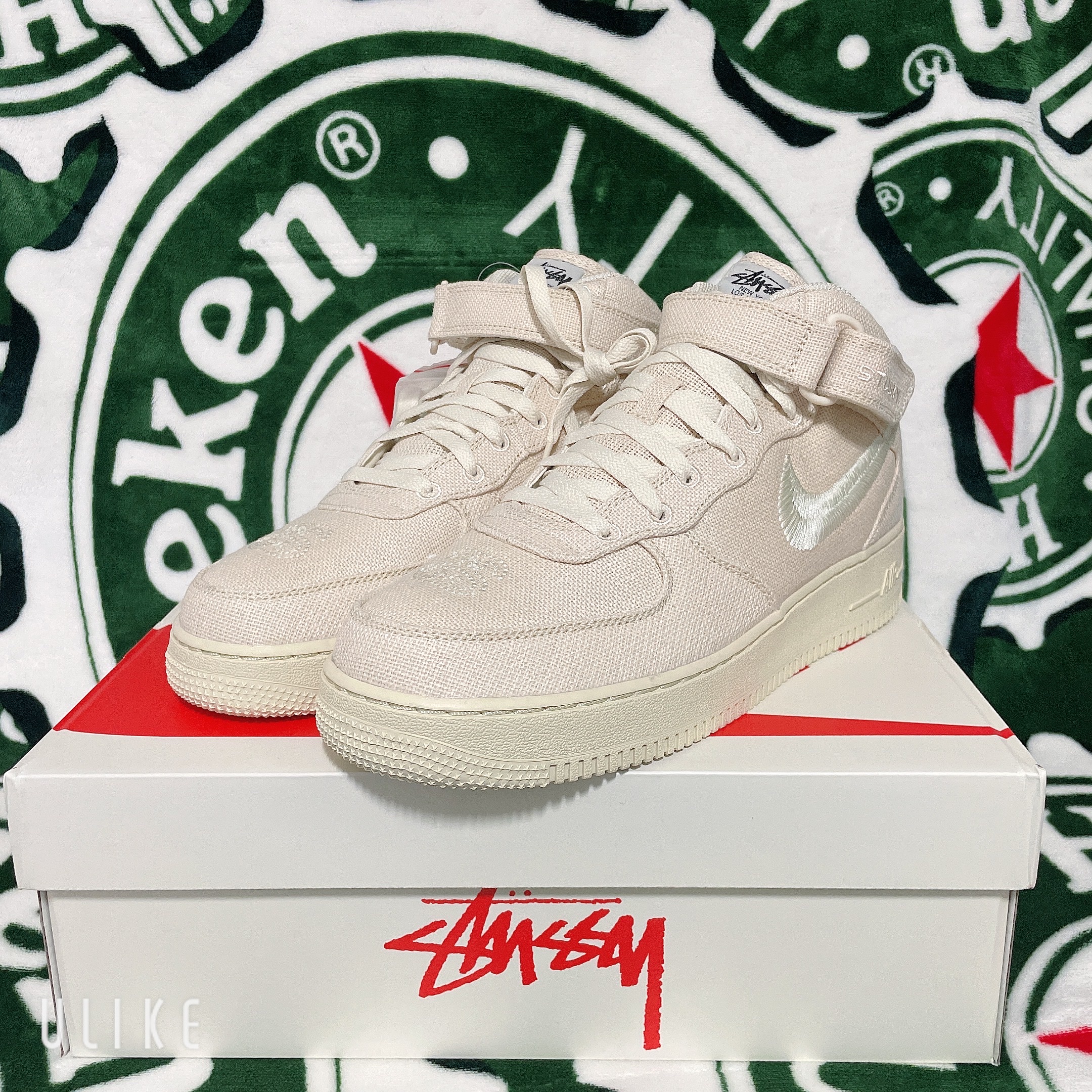 Nike x Stussy Air Force 1 '07 Mid SP Fossil 착용 스타일 - 3