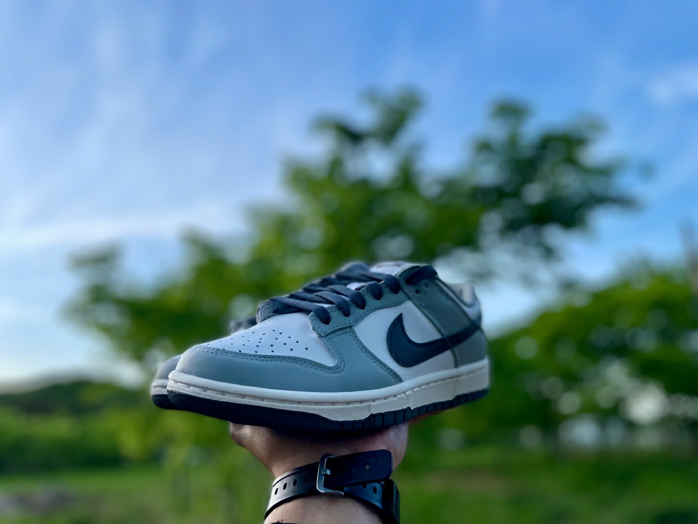 (W) Nike Dunk Low Light Smoke Grey 착용 스타일 - 2