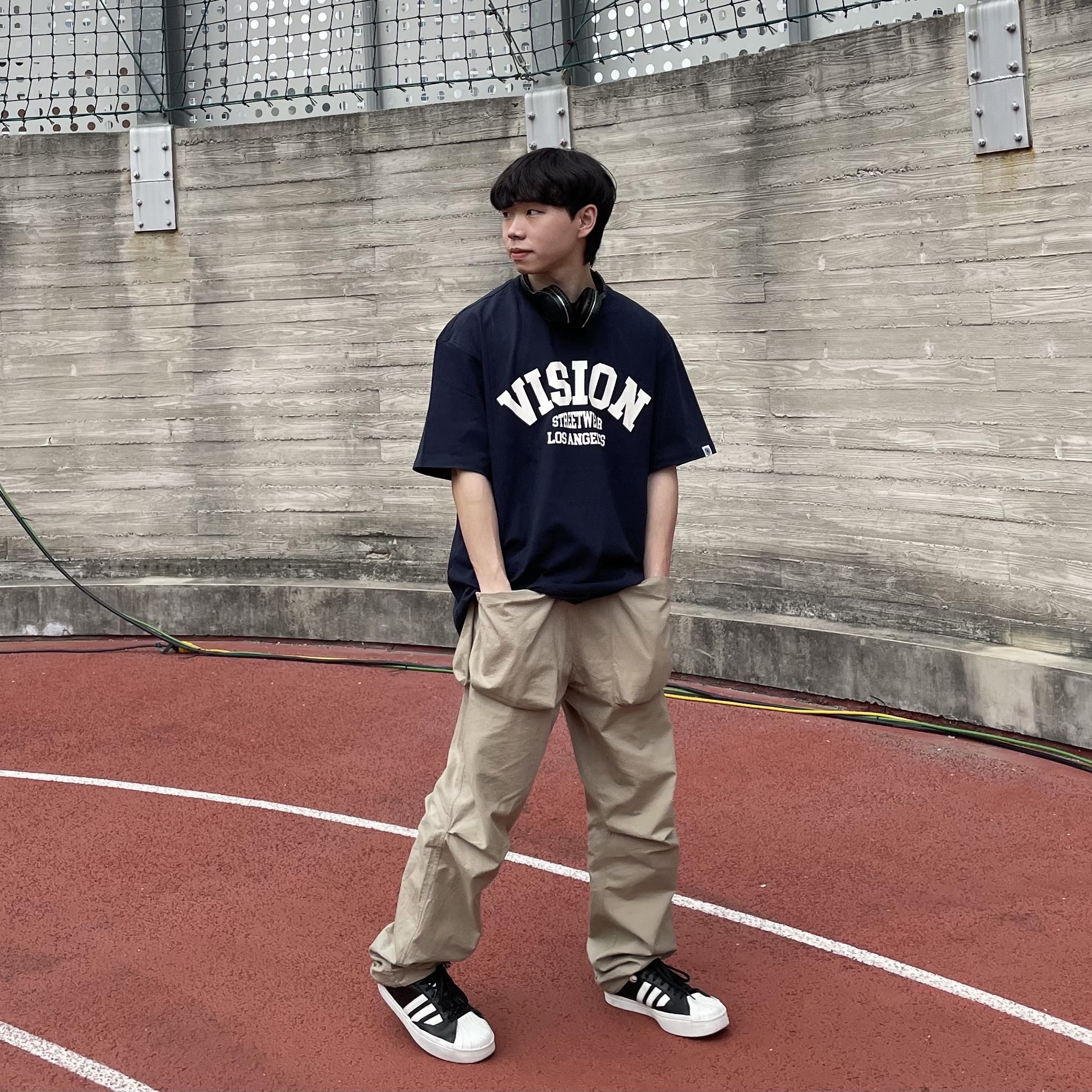 Y-3 Yohji Star Black White 착용 스타일 - 1