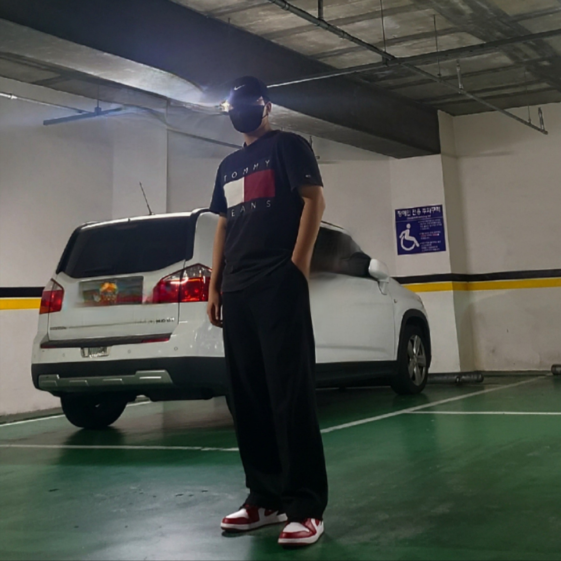 Jordan 1 Low White Gym Red Black, (GS) Jordan 1 Low White Gym Red Black 착용 스타일