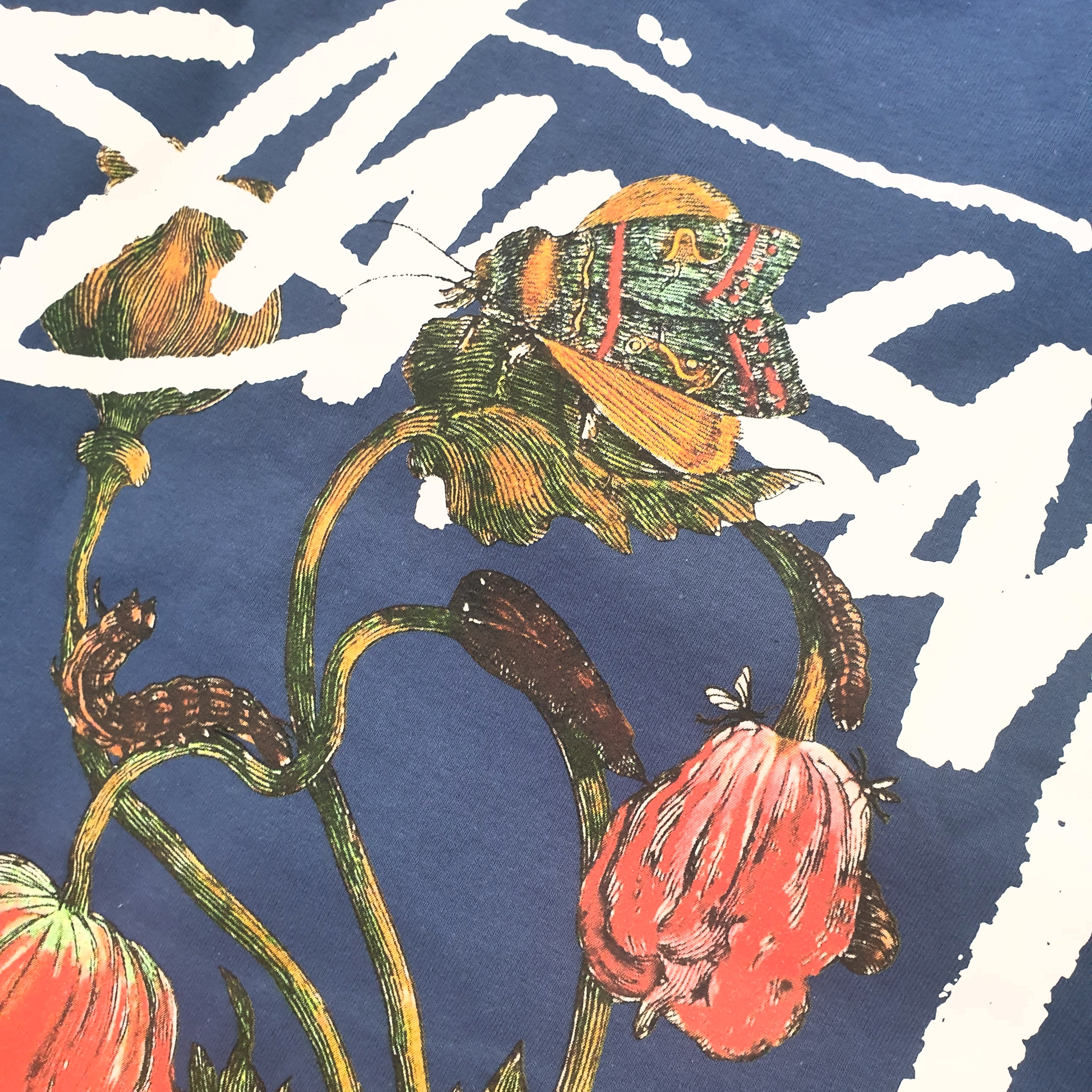 Stussy Withered Flower T-Shirt Midnight 착용 스타일