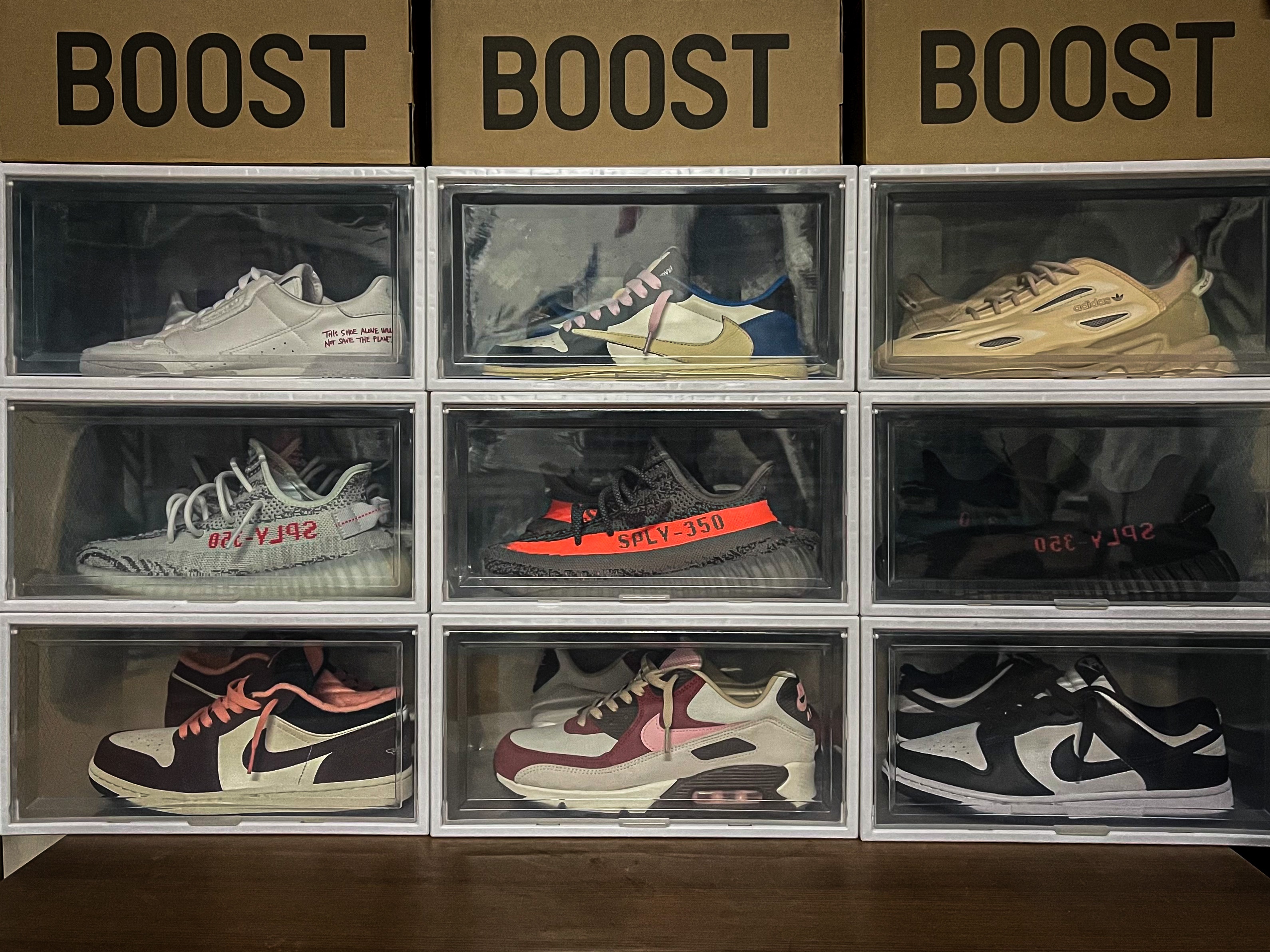 Jordan 1 x Travis Scott x Fragment Retro Low OG SP Military Blue, Adidas Yeezy Boost 350 V2 Blue Tint 2017 착용 스타일