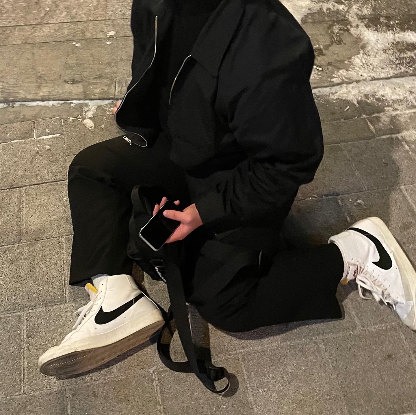 Nike Blazer Mid '77 Vintage White Black 착용 스타일