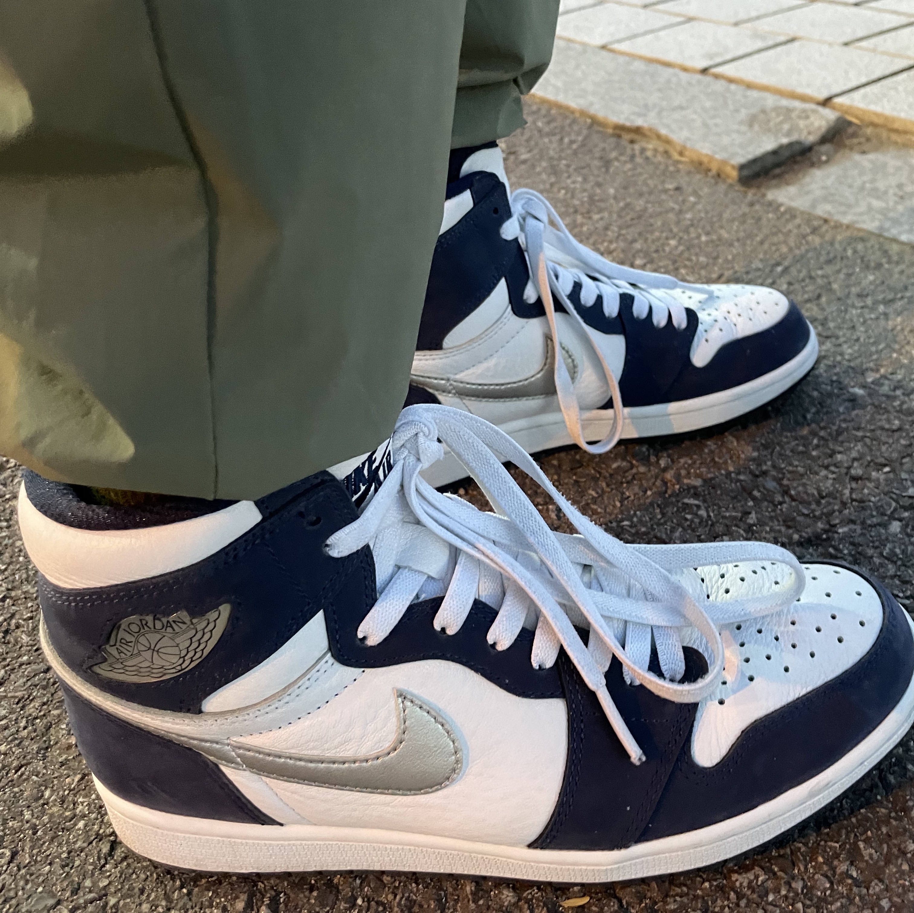 Jordan 1 Retro High OG CO.JP Midnight Navy 착용 스타일