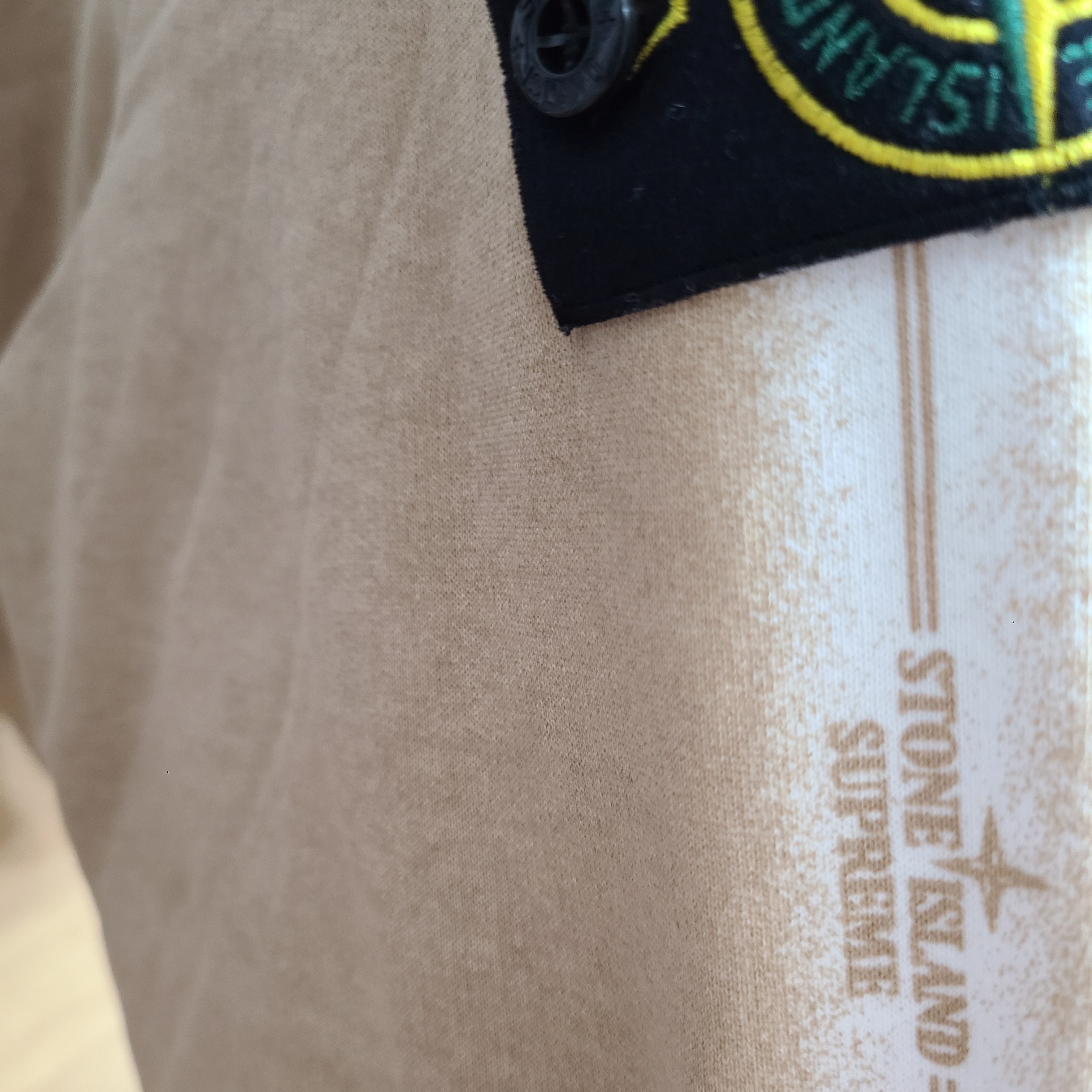 Supreme x Stone Island Stripe Hooded Sweatshirt Tan - 22SS, Supreme x Stone Island Stripe Sweatpants Tan - 22SS 착용 스타일 - 3