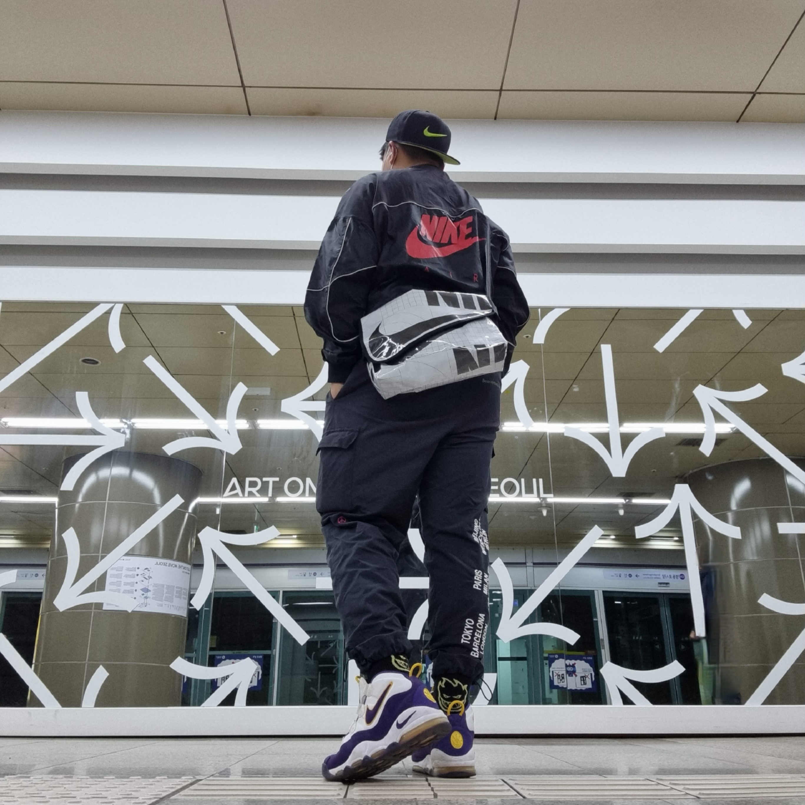 Nike Air Max Uptempo Lakers Derek Fisher 착용 스타일 - 2