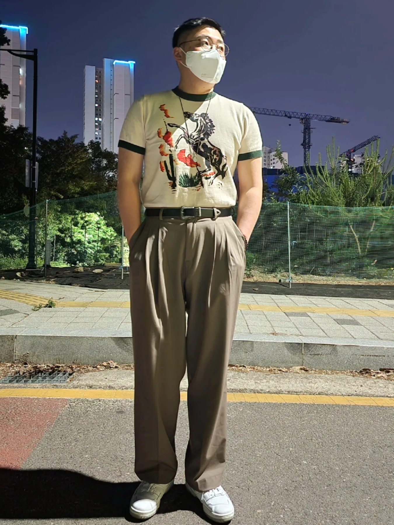 New Balance 550 White - D Standard 착용 스타일 - 1